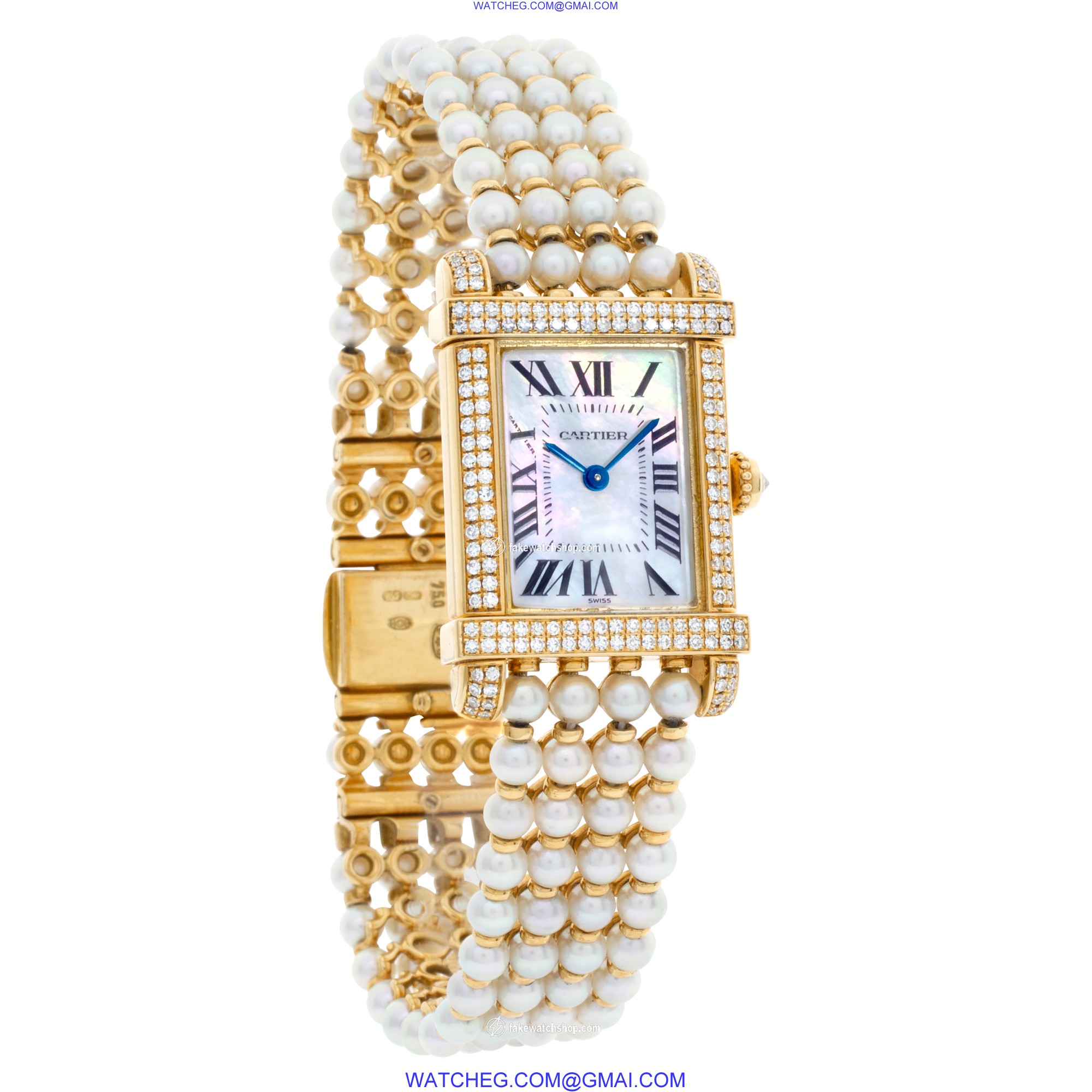 Cartier 2305 Tank Chinoise Quartz Female 18k yellow gold 4