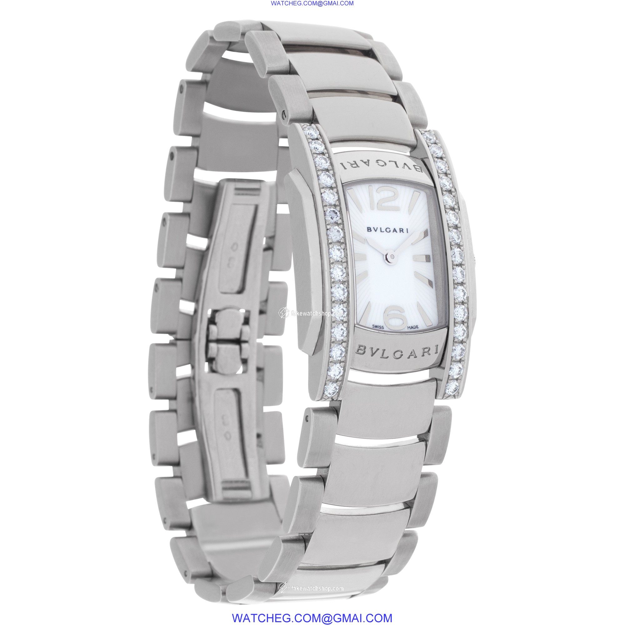 Bvlgari AAW31WGD1G Assioma Quartz Female 18k White Gold 4