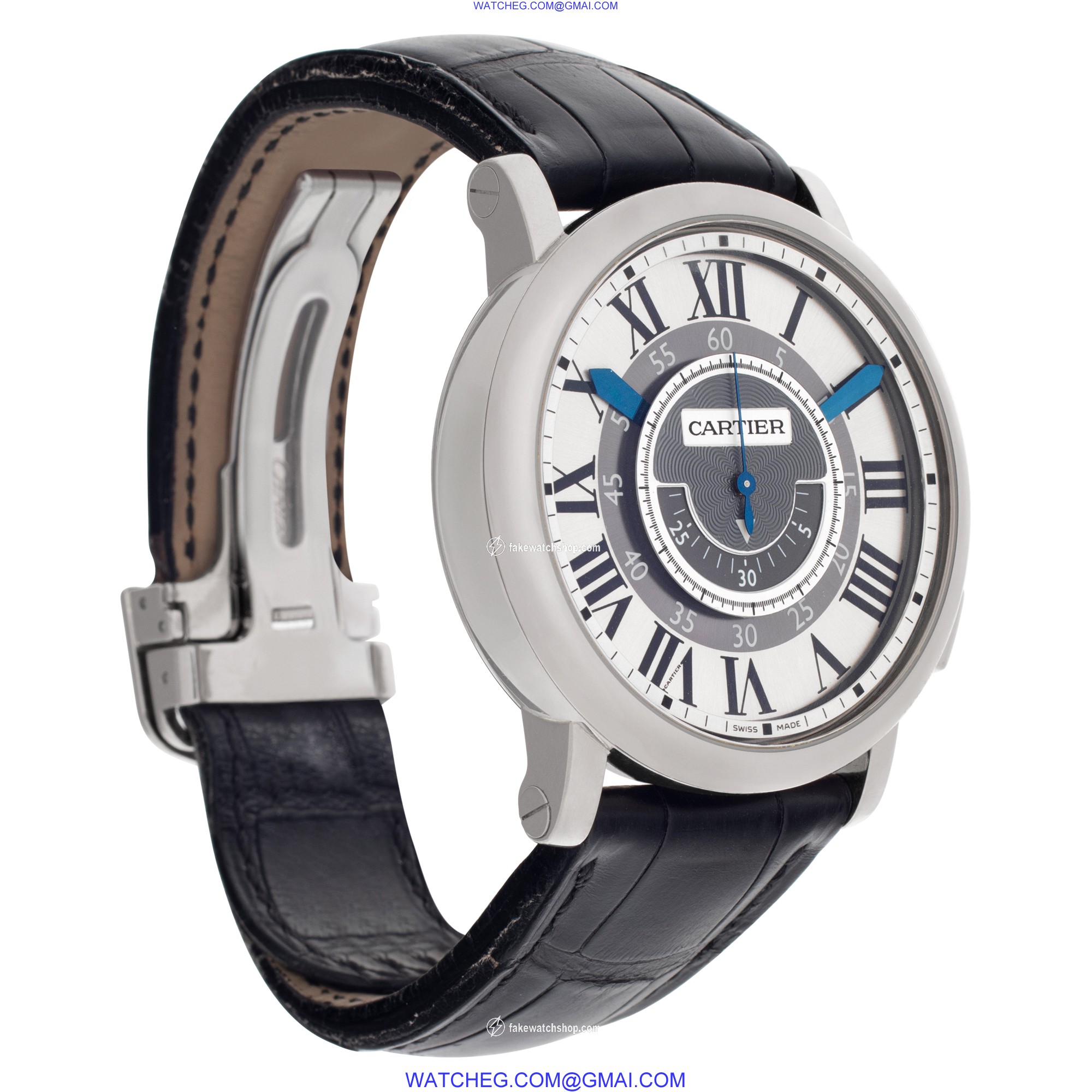 Cartier W1556051 Rotonde Manual Male 18k White Gold 4