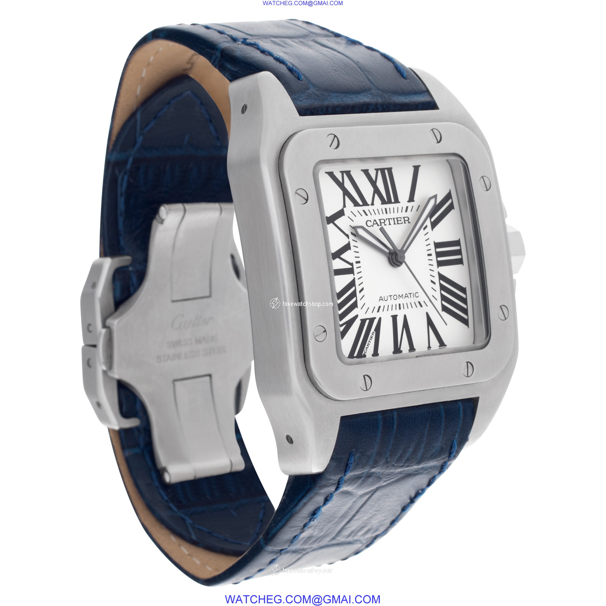Cartier W20073X8 Santos 100 Automatic Male Stainless Steel 4