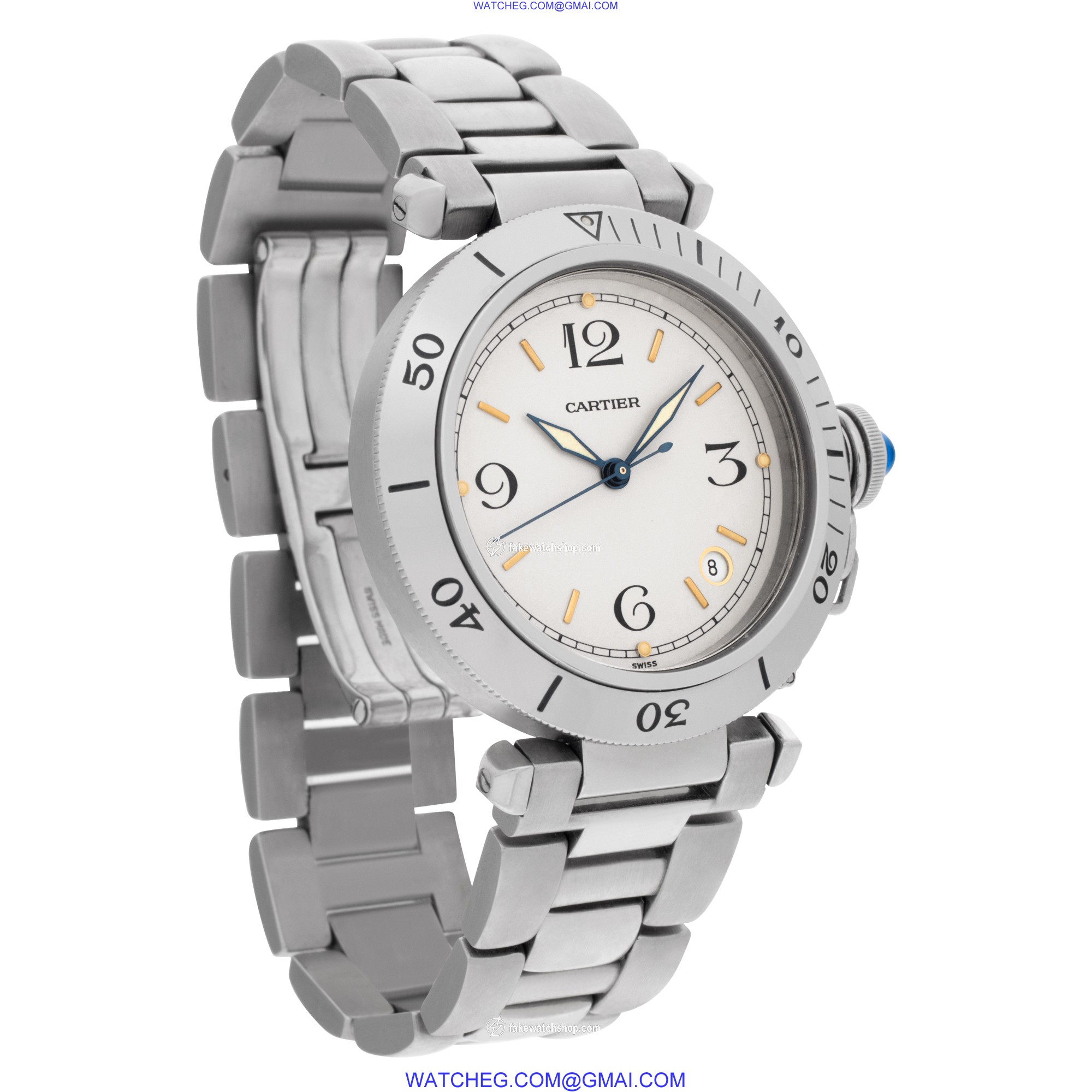 Cartier W3104H3 Pasha 38mm Automatic Male Stainless Steel 4