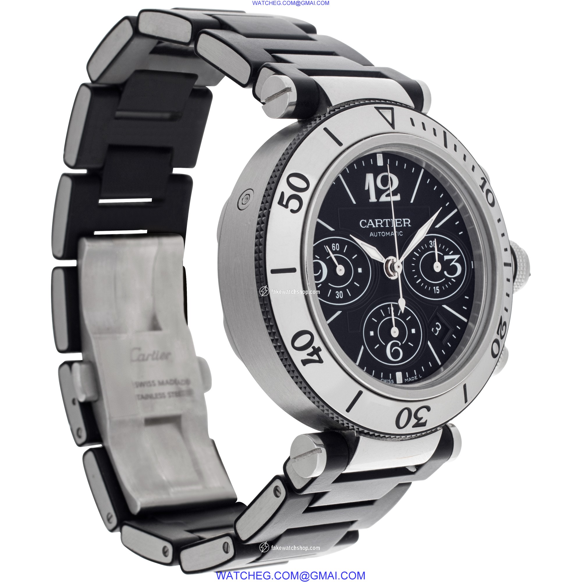 Cartier w10198U2 Pasha Automatic Male Stainless Steel 4