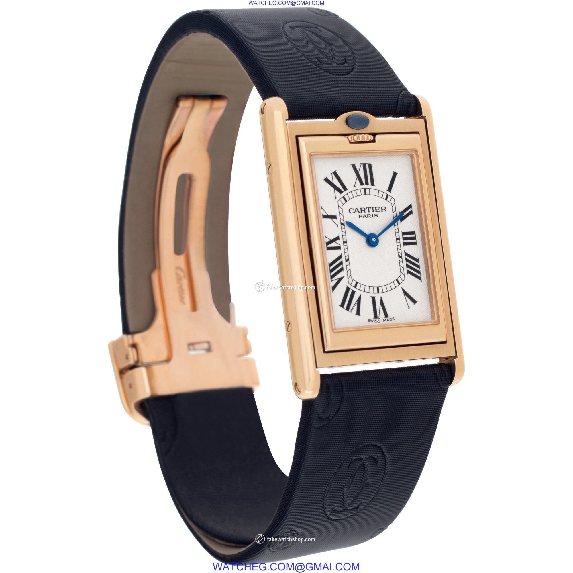 Cartier 2391 Basculante Manual Male 18k yellow gold 4