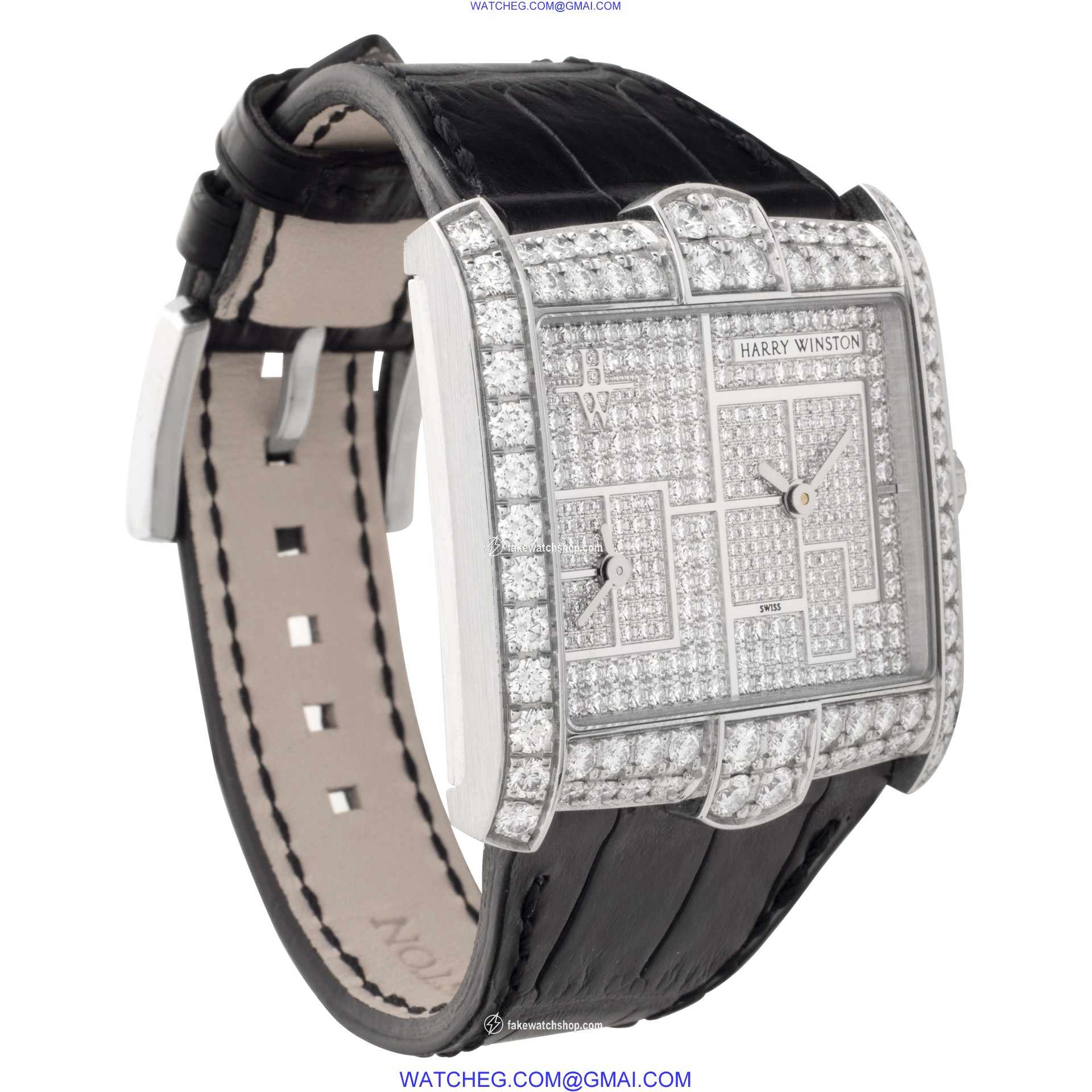 Harry Winston 350/lqtzwl.d4/bd AVENUE Quartz Female 18k White Gold 4