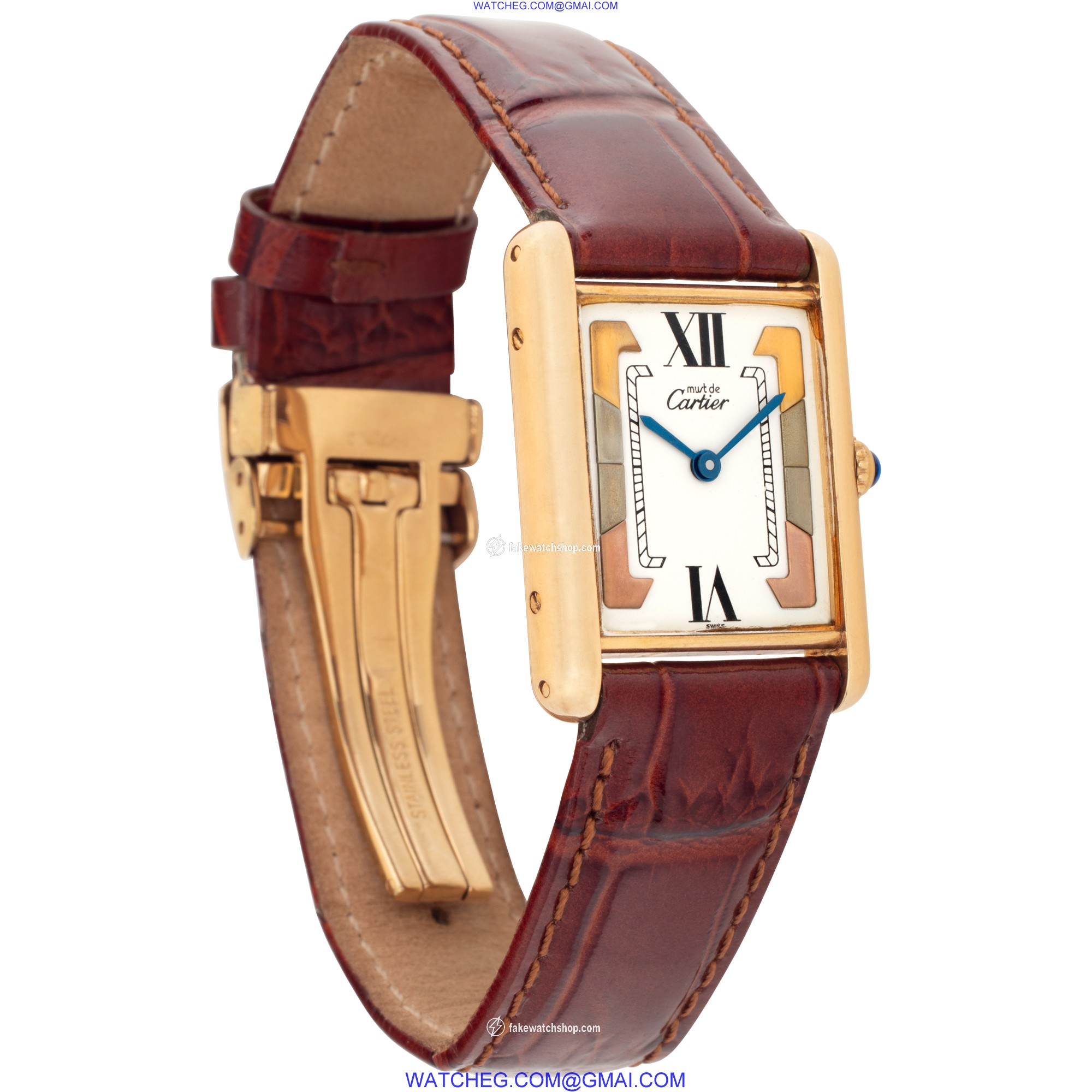 Cartier Cartier 1327 Tank Quartz Female 18k yellow gold 4