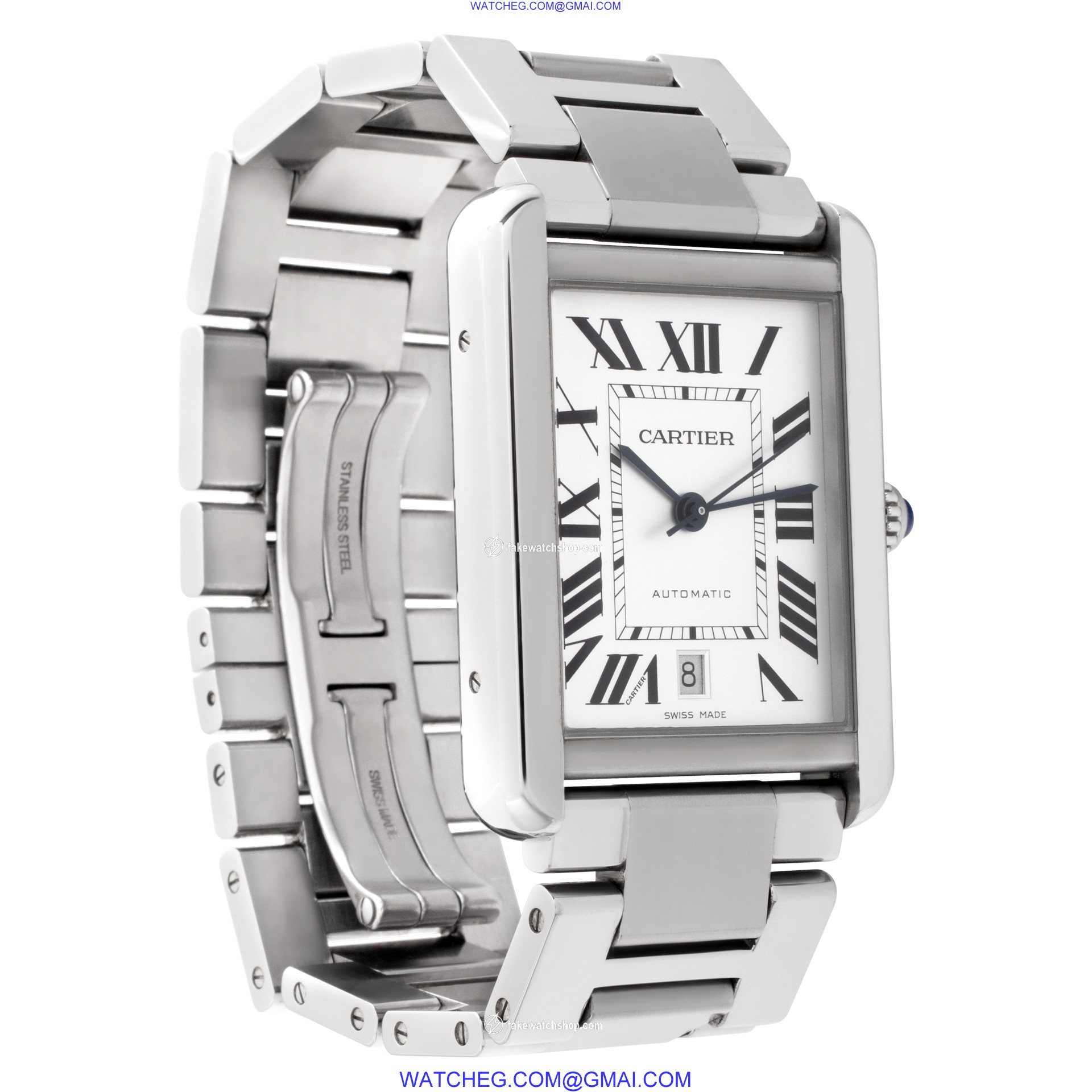 Cartier w52000028 Tank Solo Automatic Unisex Stainless Steel 4
