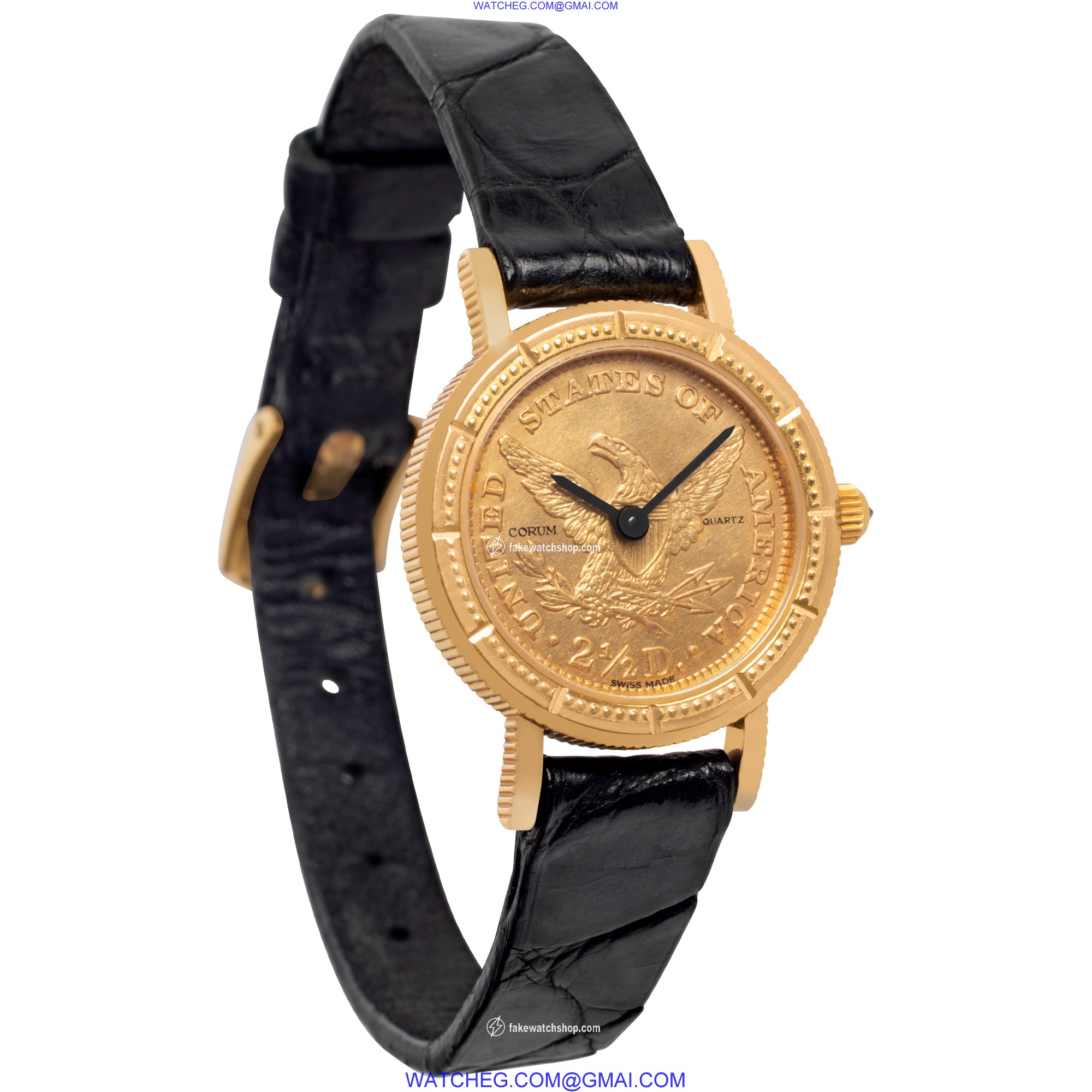Corum Corum 2891 $2.50 gold coin Quartz Female 18k yellow gold 4