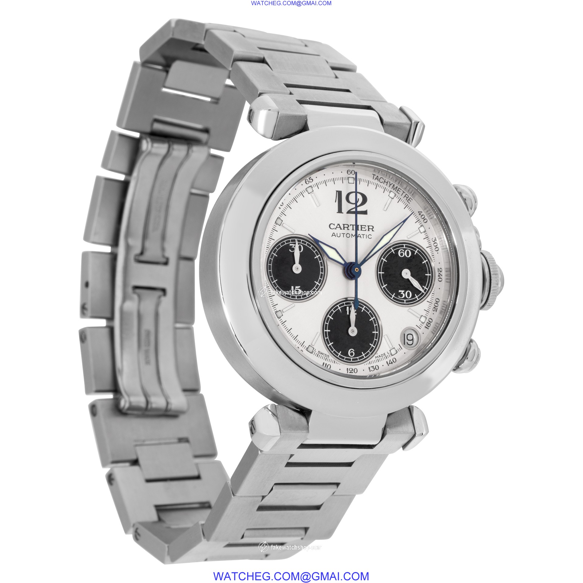 Cartier W31048M7 Pasha Automatic Male Stainless Steel 4