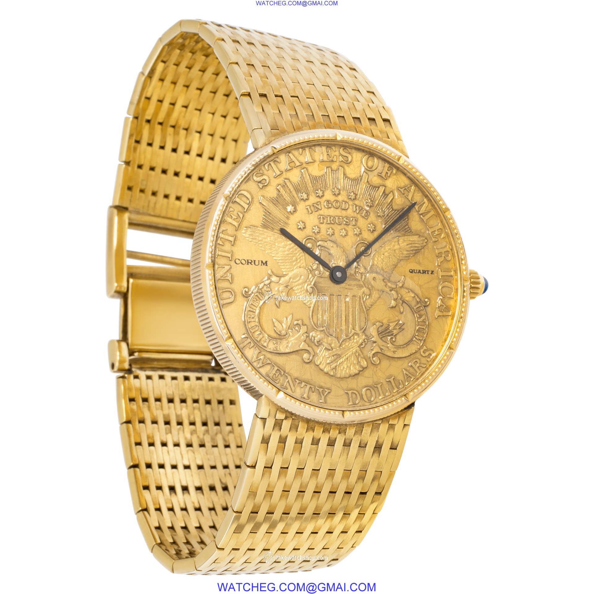 Corum 1906 $20 Coin Quartz Male 18k yellow gold 4