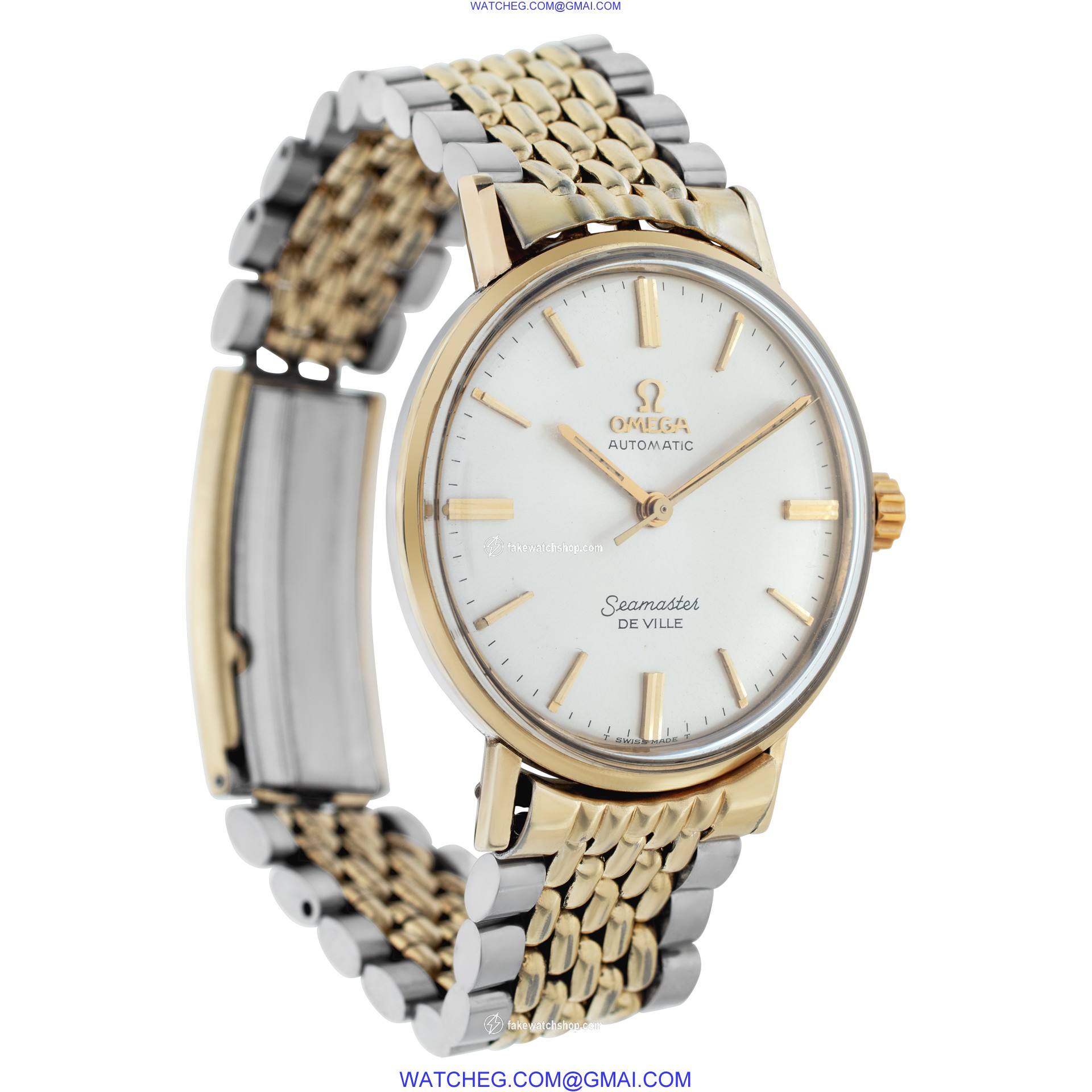 Omega KM6068 Seamaster Automatic Unisex Stainless Steel & Gold Plated 4