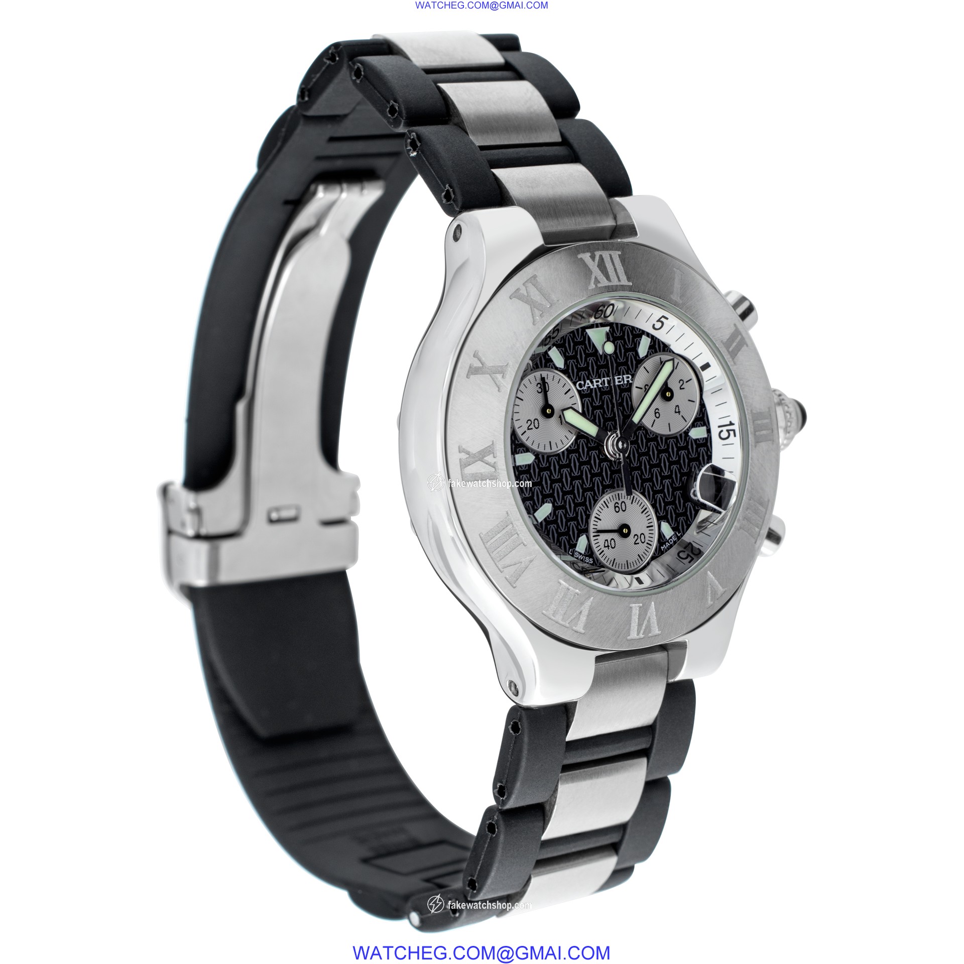 Cartier W10125U2 Chronoscaph 21 Quartz Unisex Stainless Steel 4