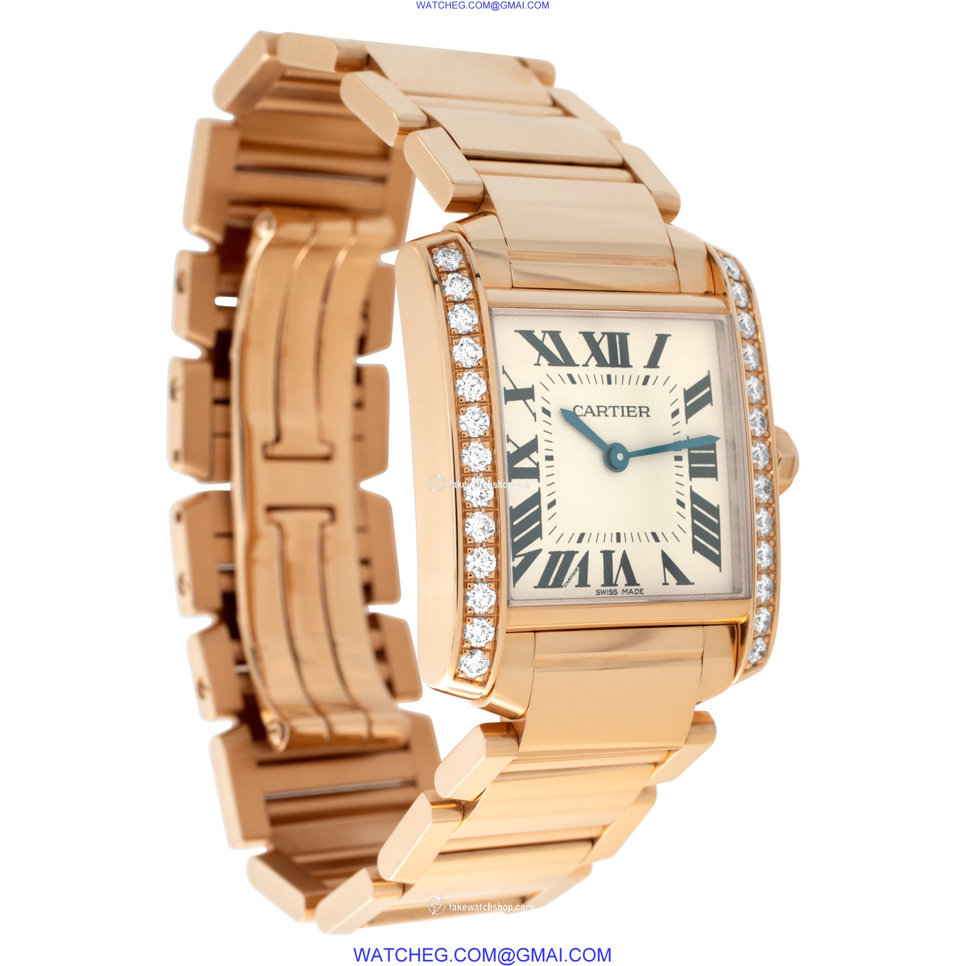Cartier WJTA0023 Tank Francaise Quartz Female 18k rose gold 4