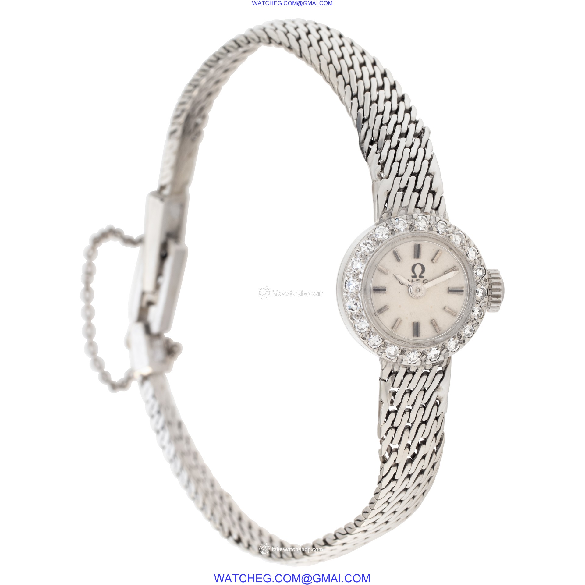Omega Omega 3862 Cocktail Manual Female 14k White Gold 4