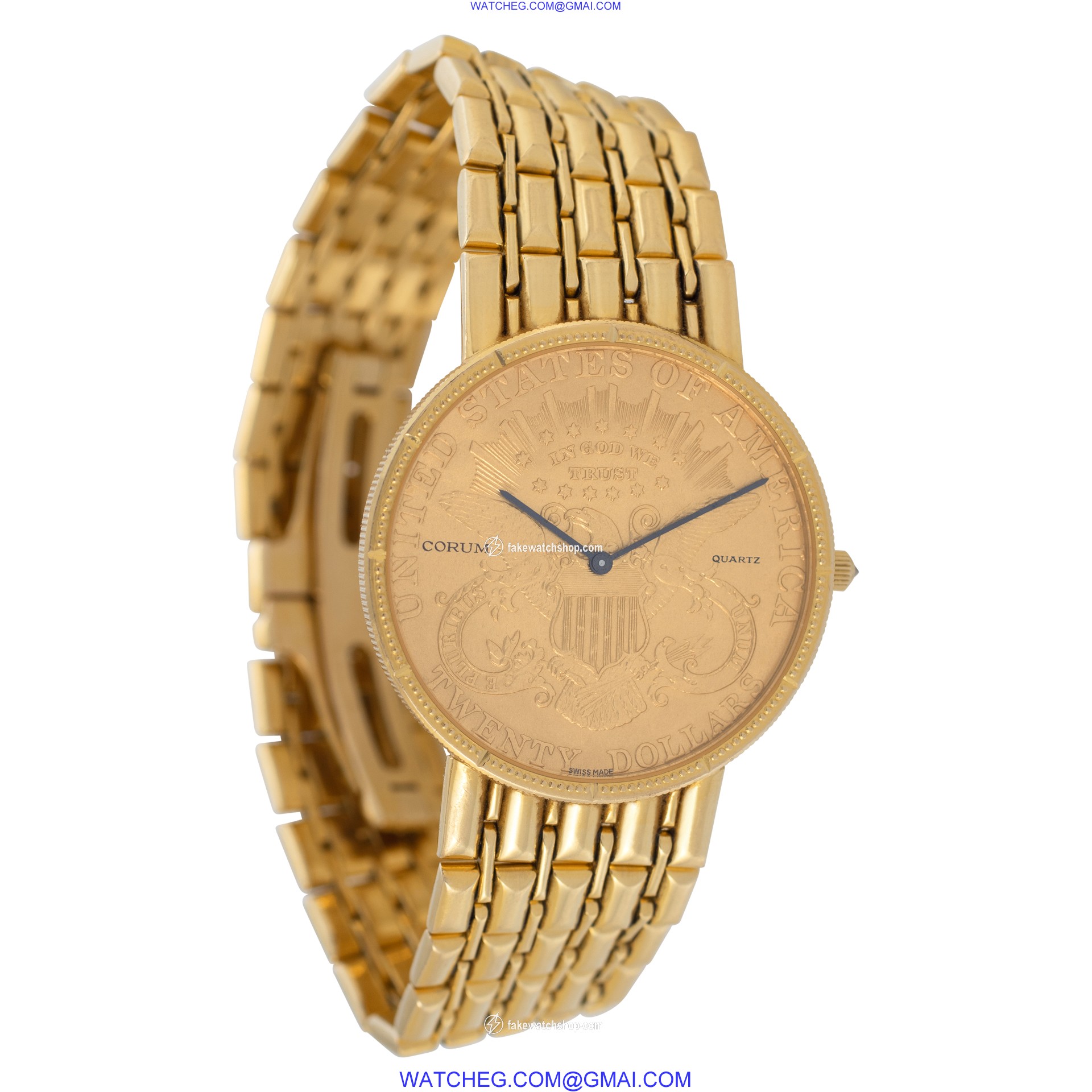 Corum Corum 2872 $20 gold piece Quartz Male 18k yellow gold 4