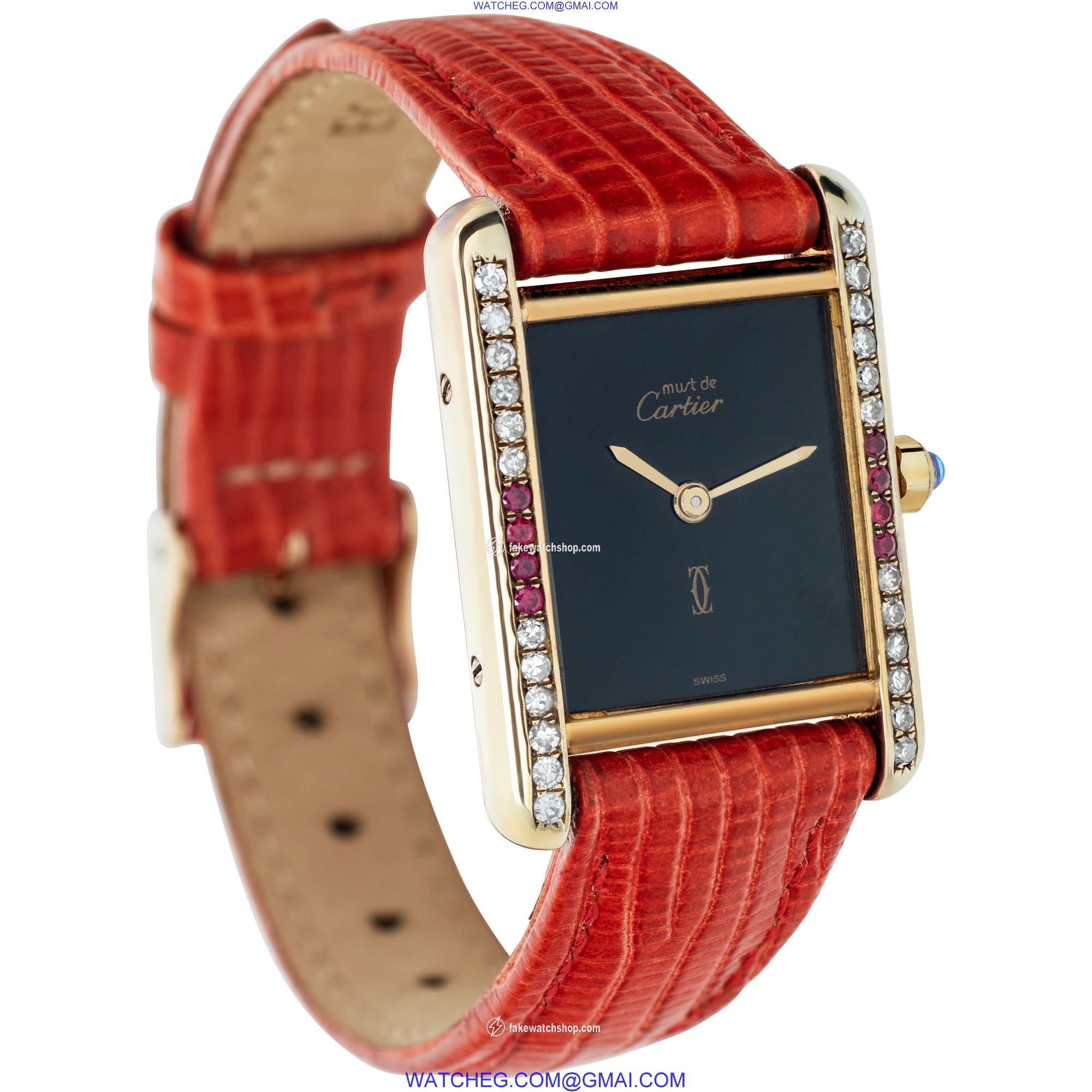 Cartier 388001 Tank Quartz Female Gold Fill 4