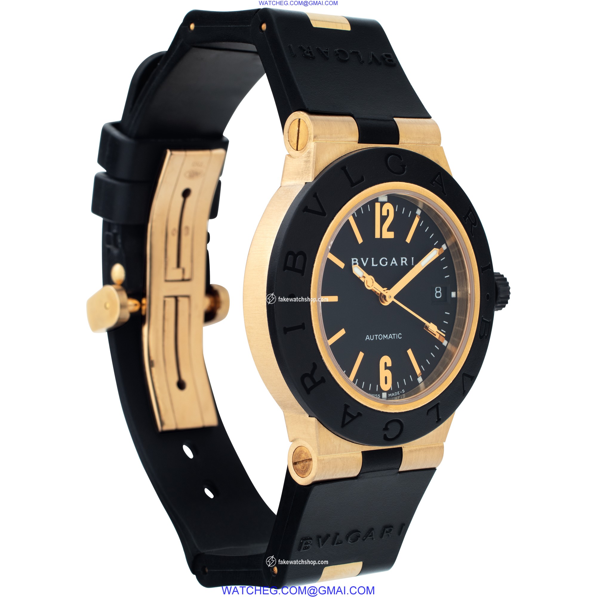 Bvlgari AL38G Diagono Automatic Male 18k yellow gold 4