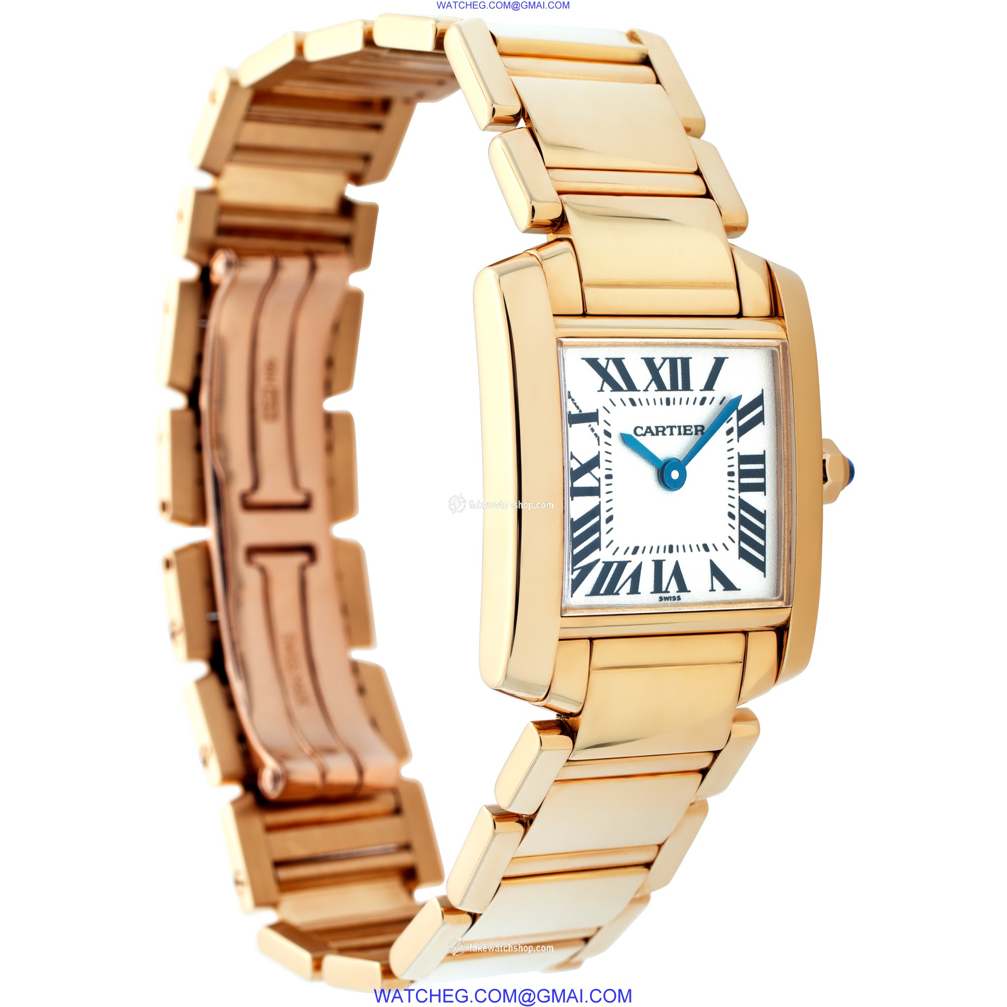 Cartier W50002N2 Tank Francaise Quartz Female 18k yellow gold 4
