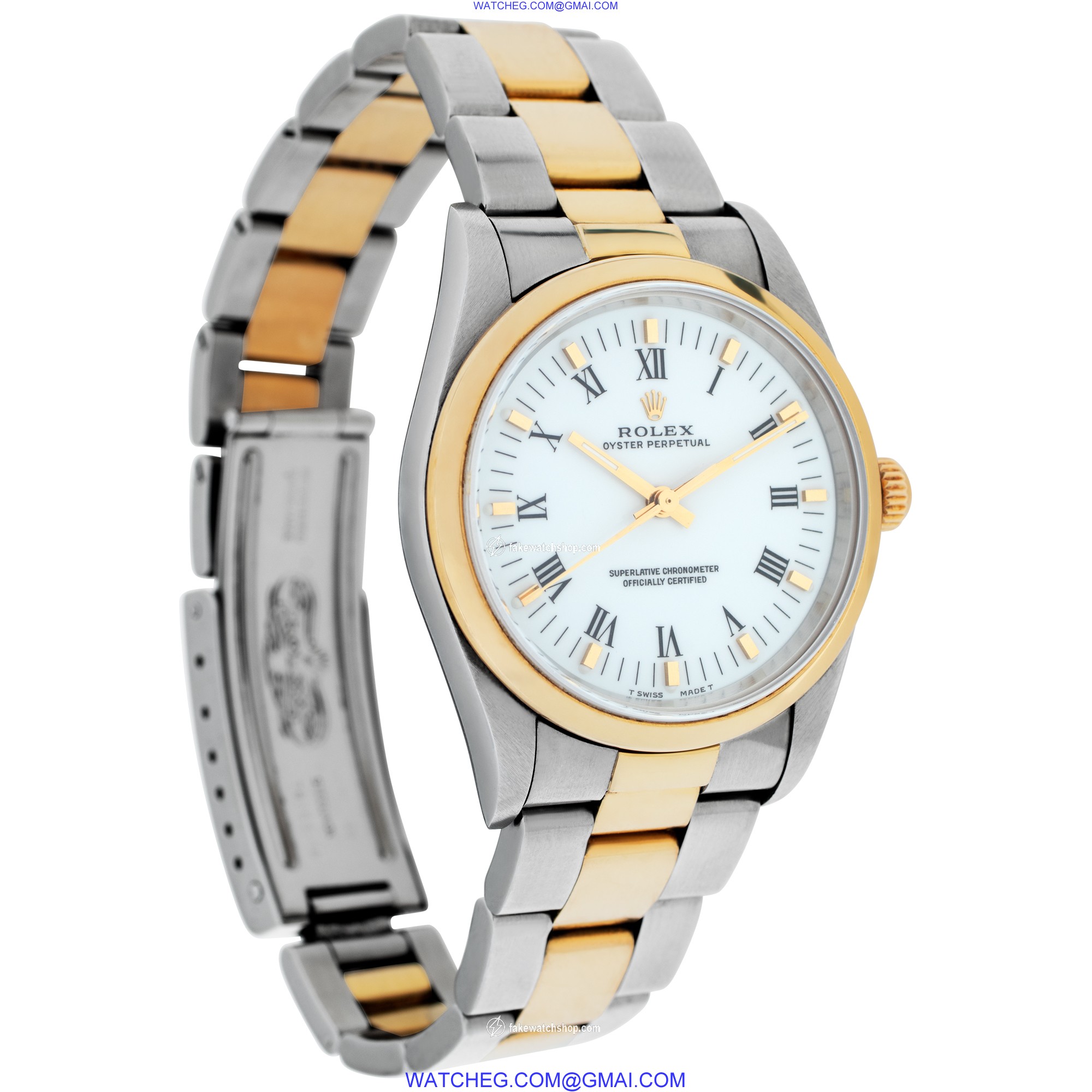 Rolex 14203 Oyster Perpetual Automatic Unisex 18k gold & Stainless Steel 4