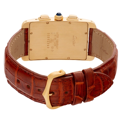 Cartier 1730 Tank Americaine Quartz Male 18k yellow gold 5
