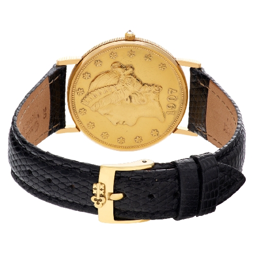 Corum 380684 $20 Coin Quartz Male 18k yellow gold 5