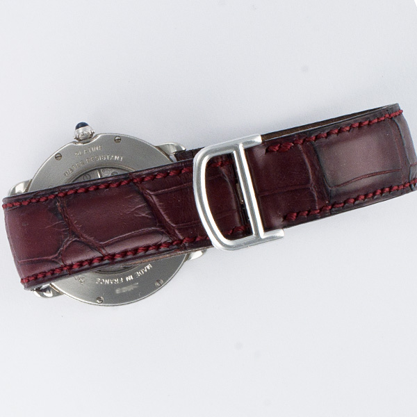 Cartier 2452 b Ronde Solo Manual Male Platinum 5