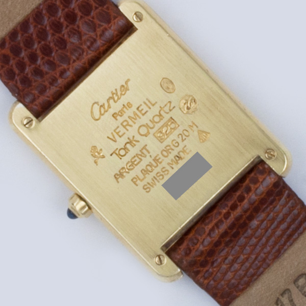 Cartier 8327D Tank Quartz Unisex Vermeil 5