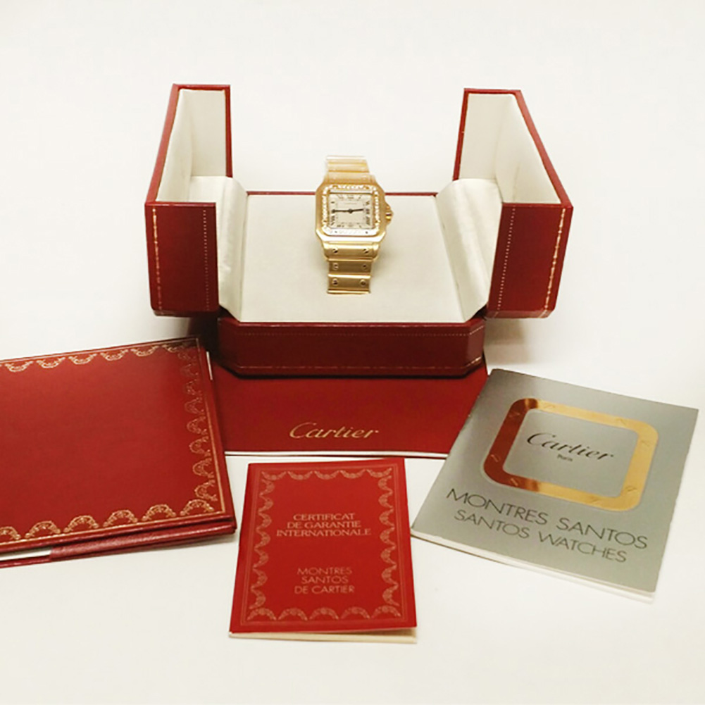 Cartier wm3001C5 Santos Quartz Unisex 18k yellow gold 5