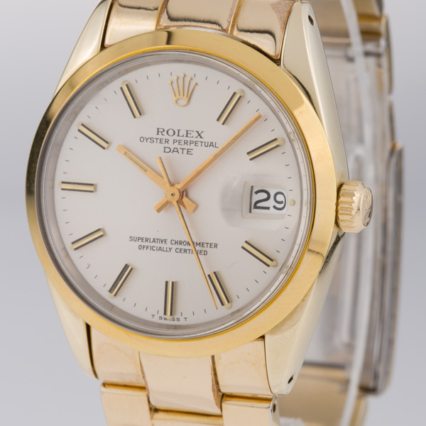 Rolex 1550 Date Automatic Male 14k Gold Plated 5