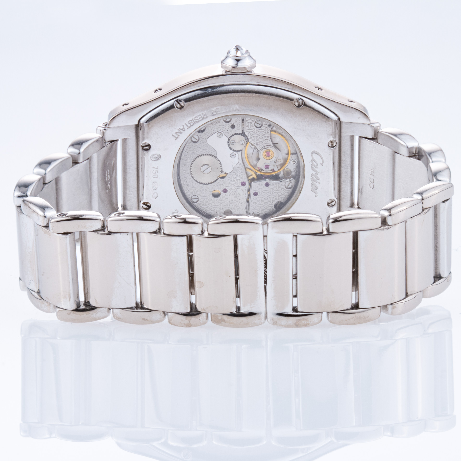 Cartier 2497 Tortue Manual Unisex 18k White Gold 5
