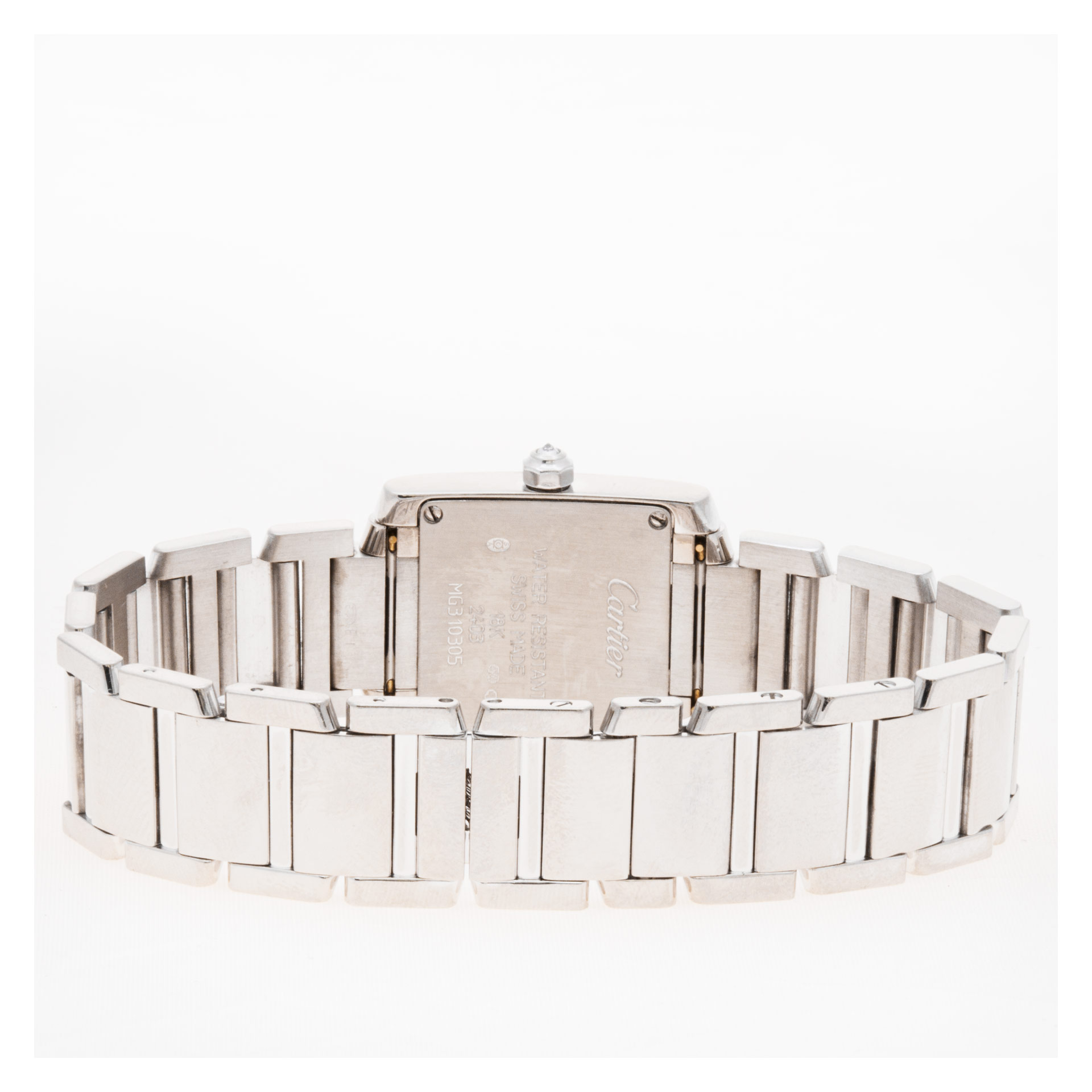 Cartier WE1002S3 Tank Francaise Quartz Female 18k White Gold 5