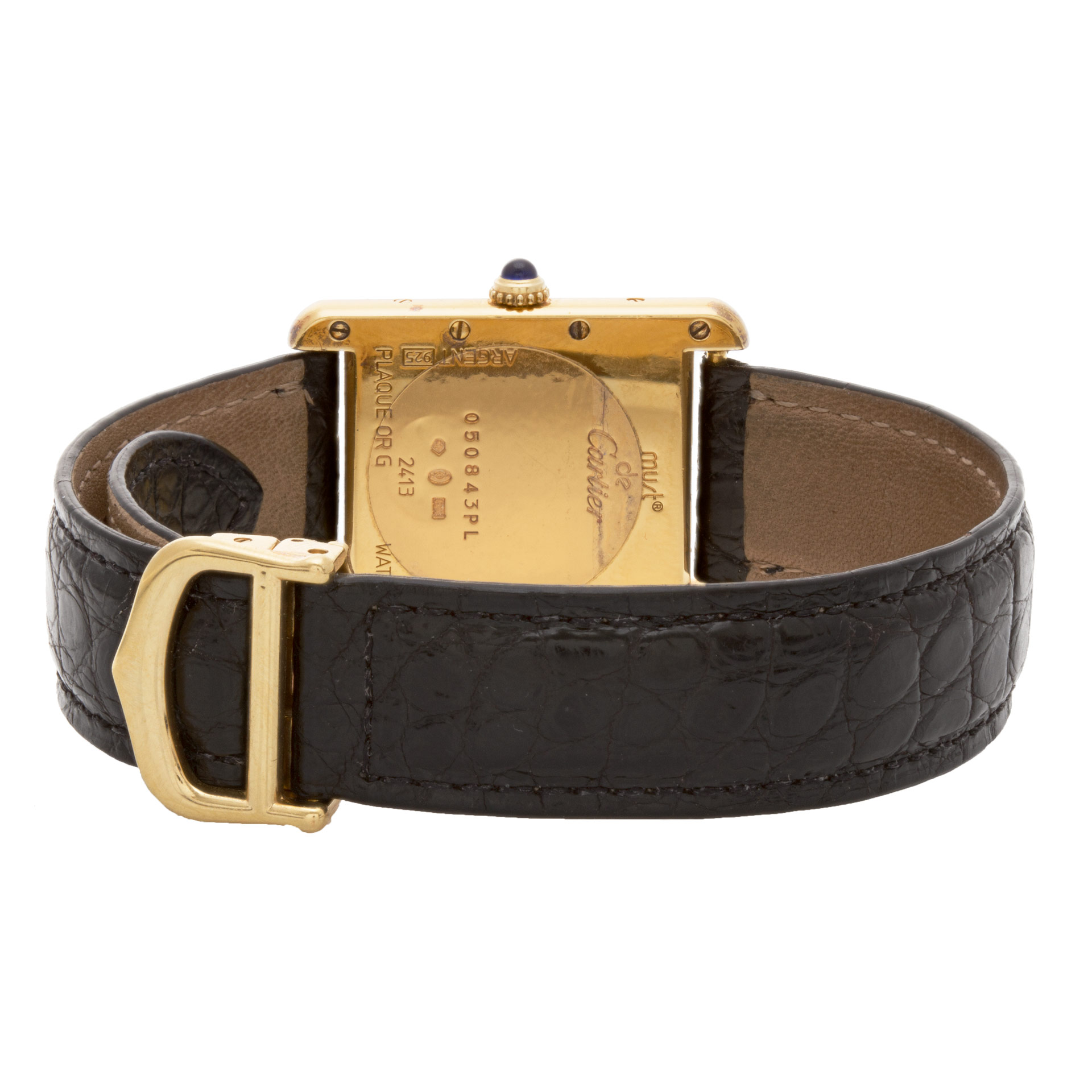 Cartier 2413 Tank Quartz Male Vermeil 5
