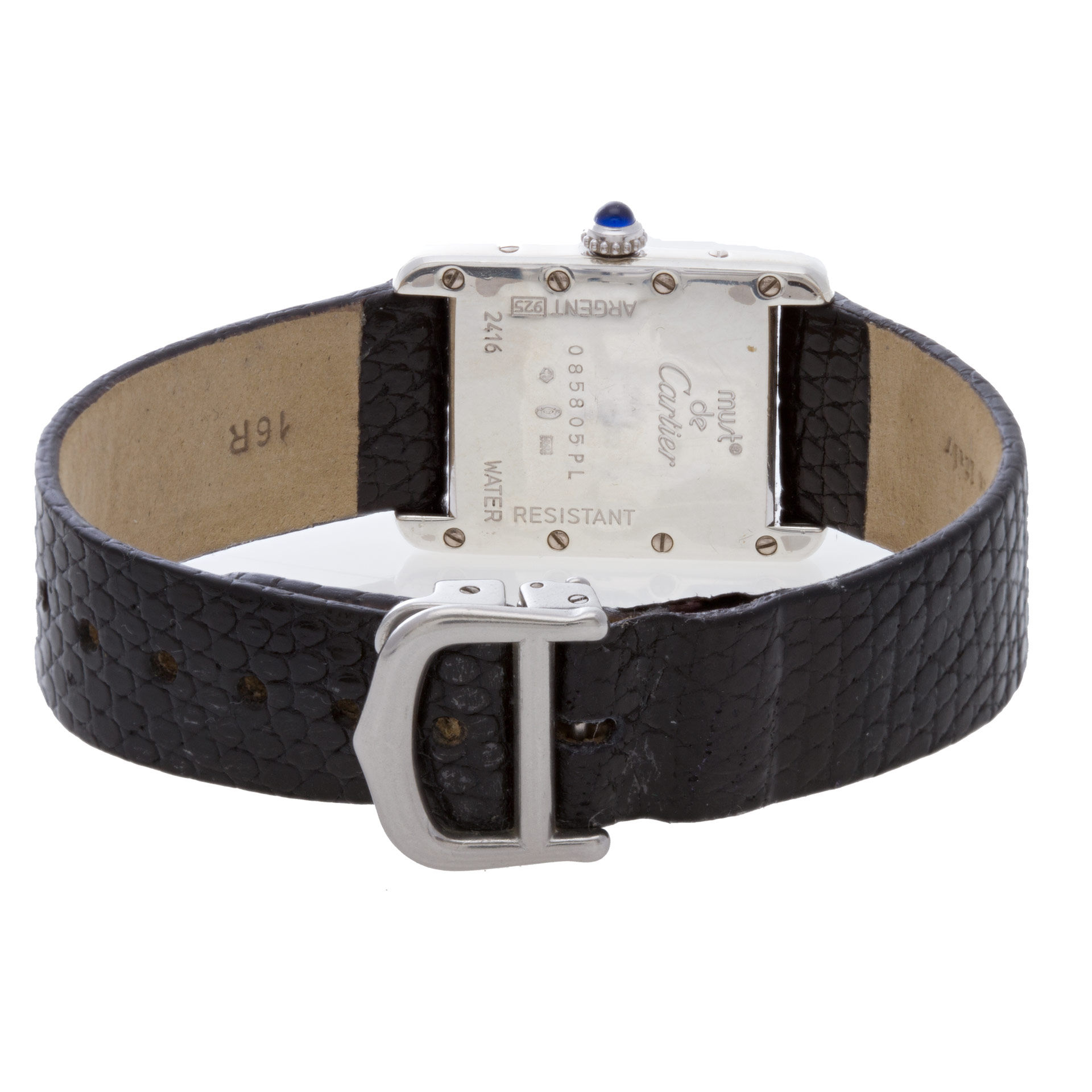 Cartier 2416 Tank Quartz Female Sterling Silver 5