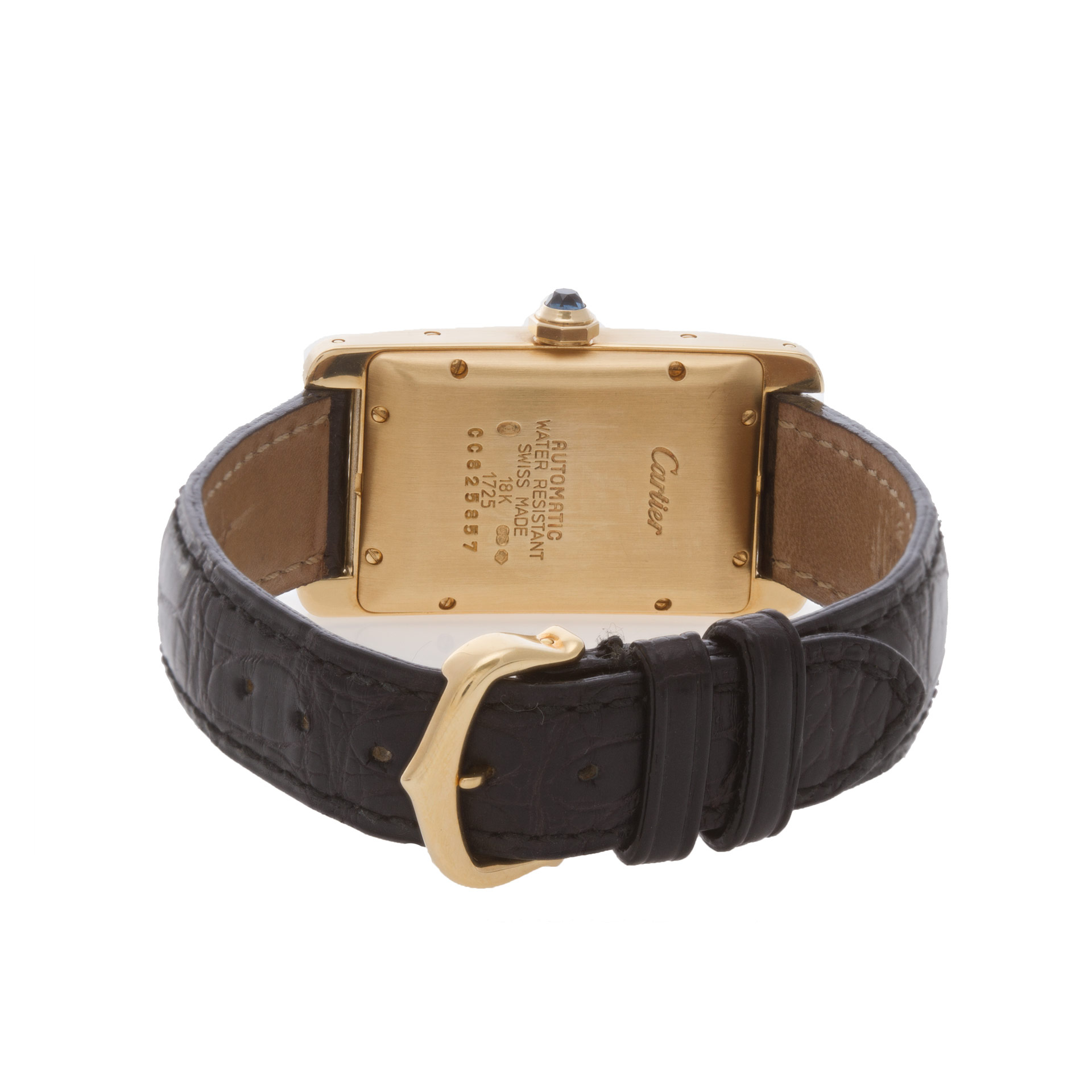 Cartier 1725 Tank Americaine Automatic Male 18k yellow gold 5