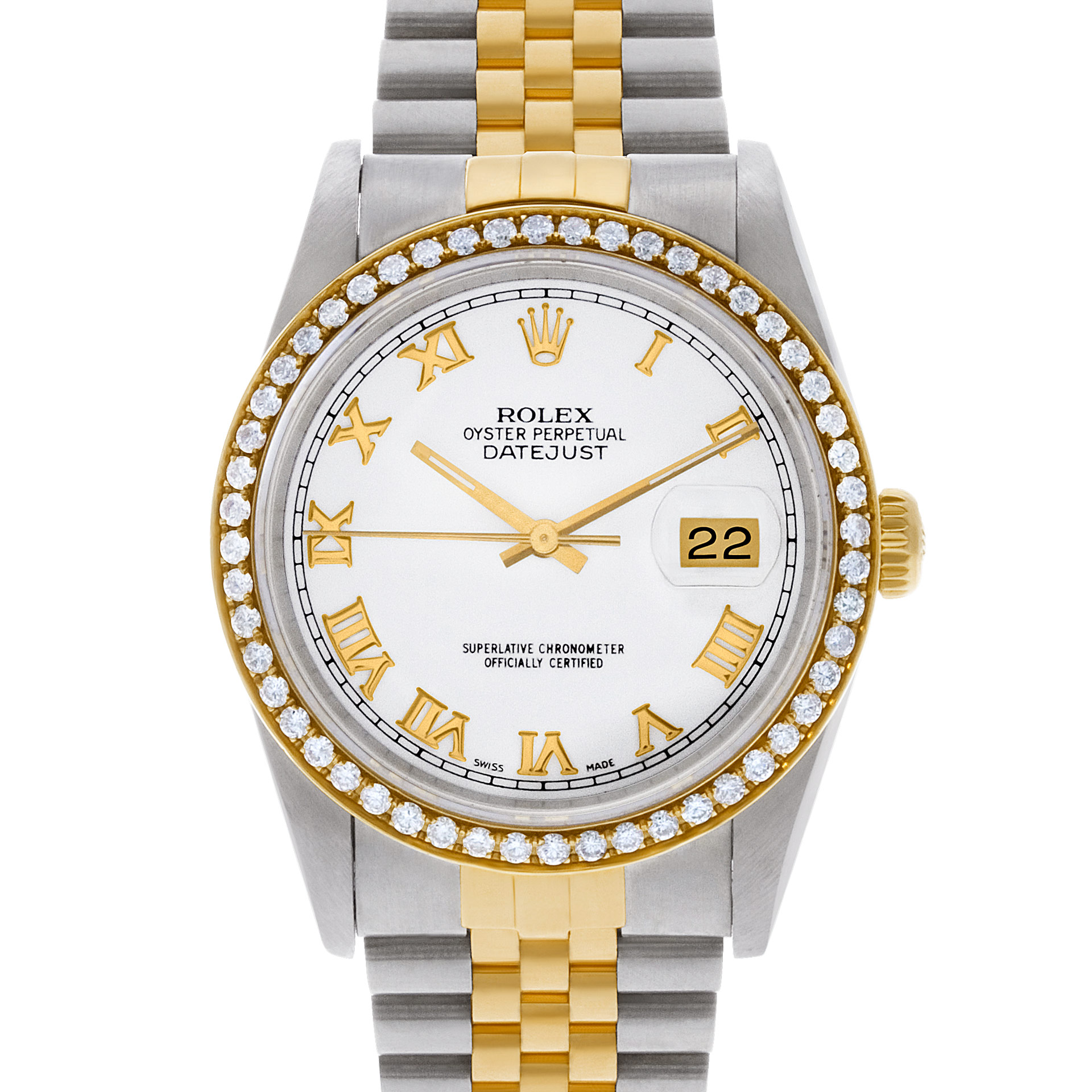 Rolex 16233 Datejust Automatic Male 18k Yellow Gold 5