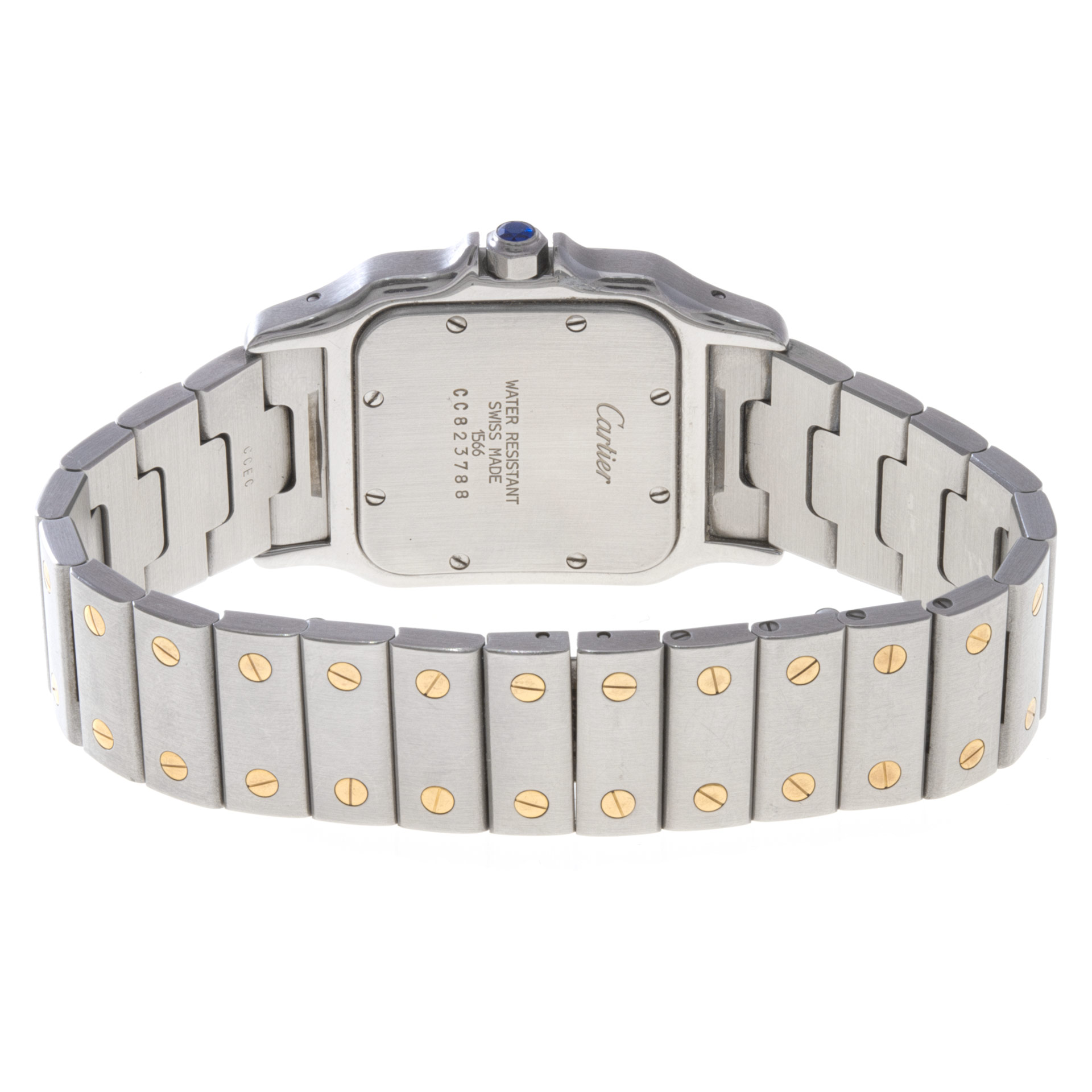 Cartier 1566 Santos Quartz Unisex 18k gold & Stainless Steel 5