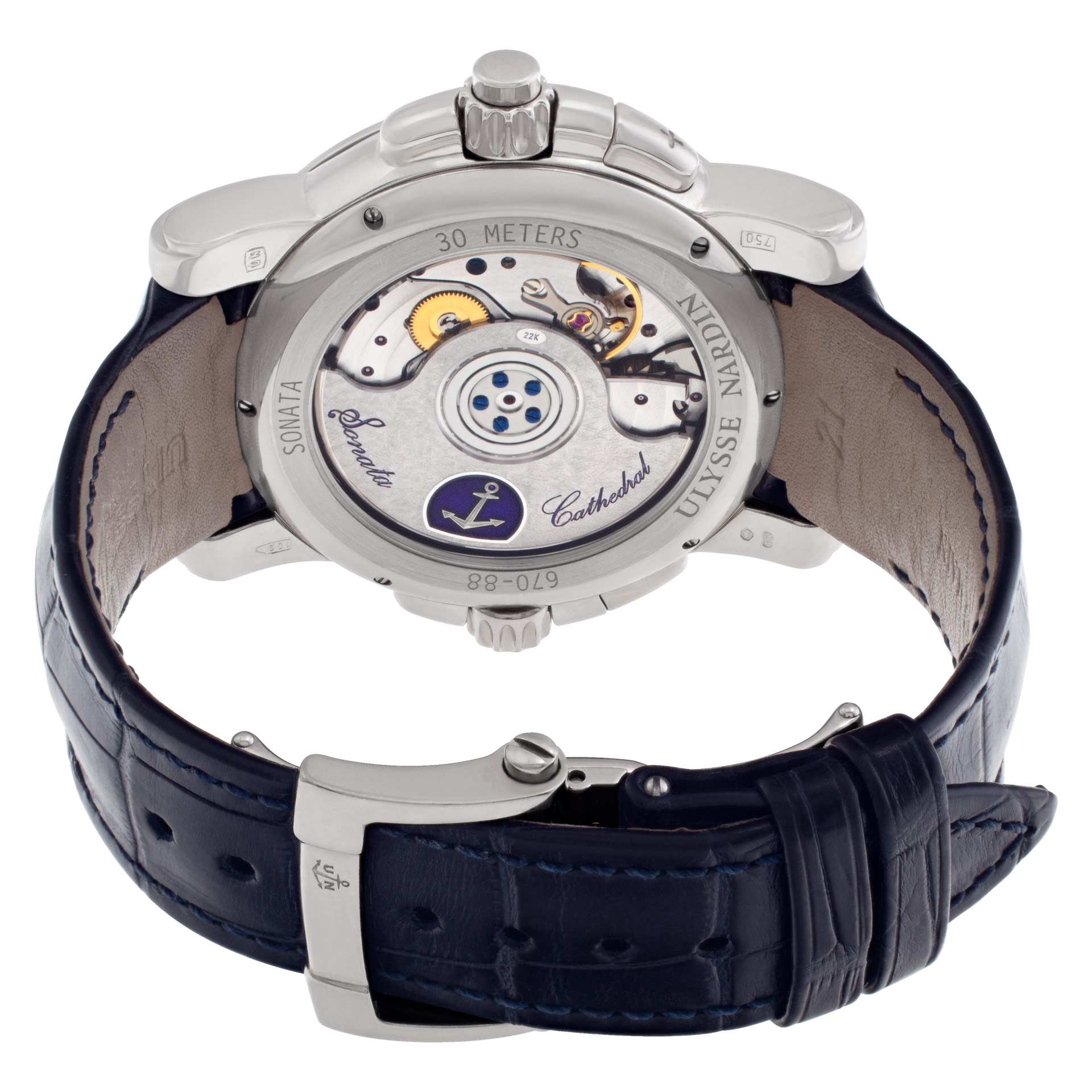 Ulysse Nardin 670-88 Circa 2015 Sonata Cathedral Automatic Male 18k White Gold 5