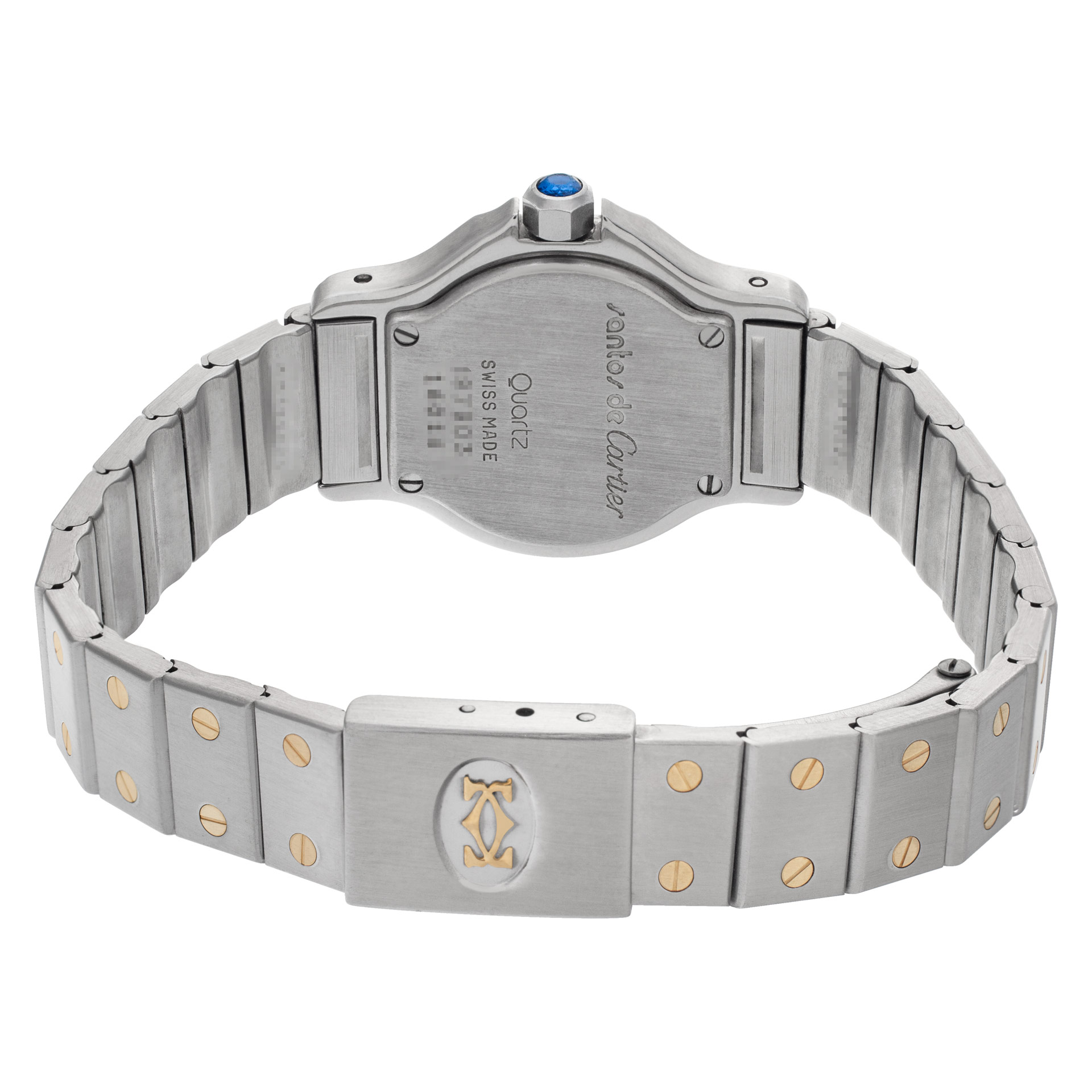 Cartier 16014 Santos Quartz Unisex 18k gold & Stainless Steel 5