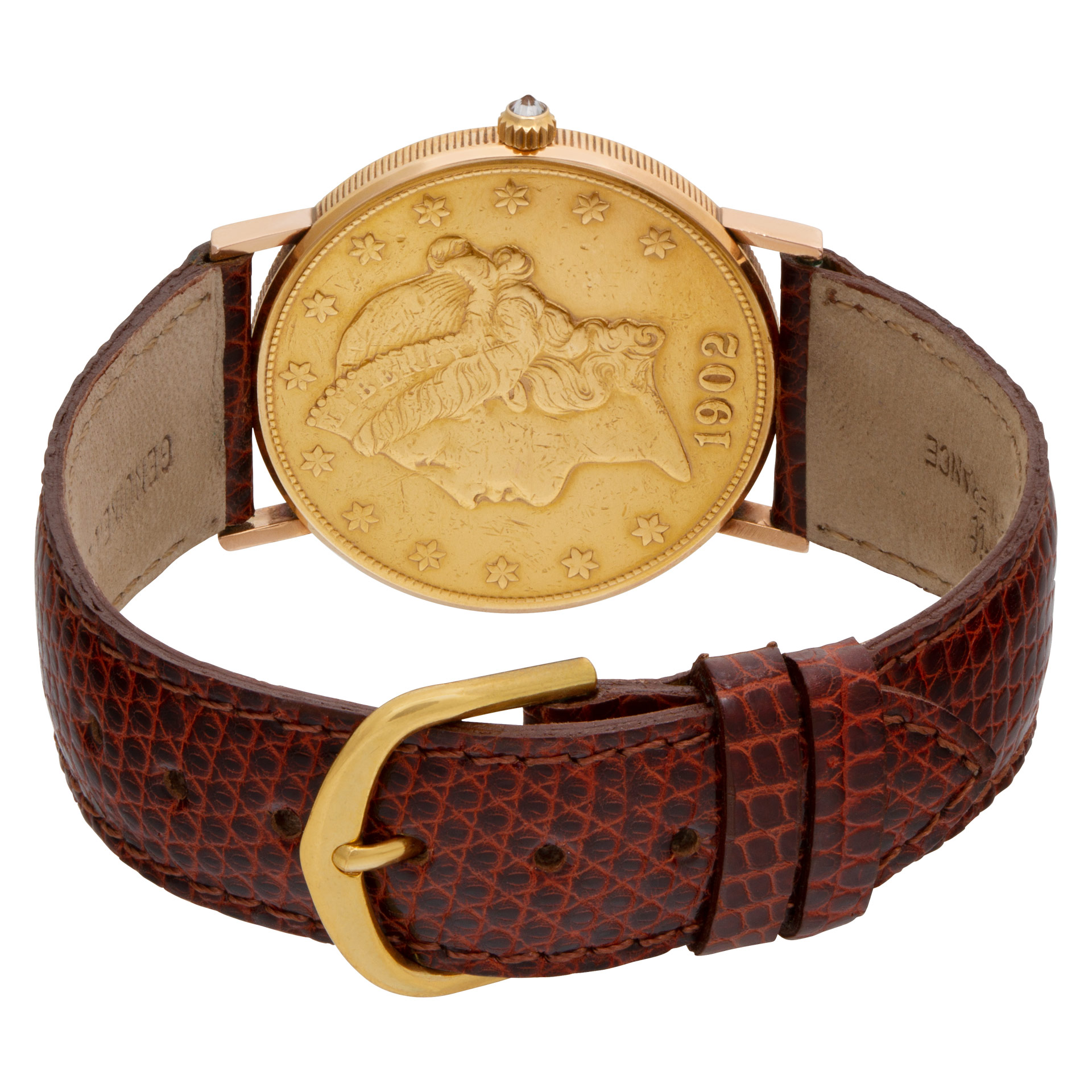 Corum 1896 $20 Coin Quartz Male 18k yellow gold 5