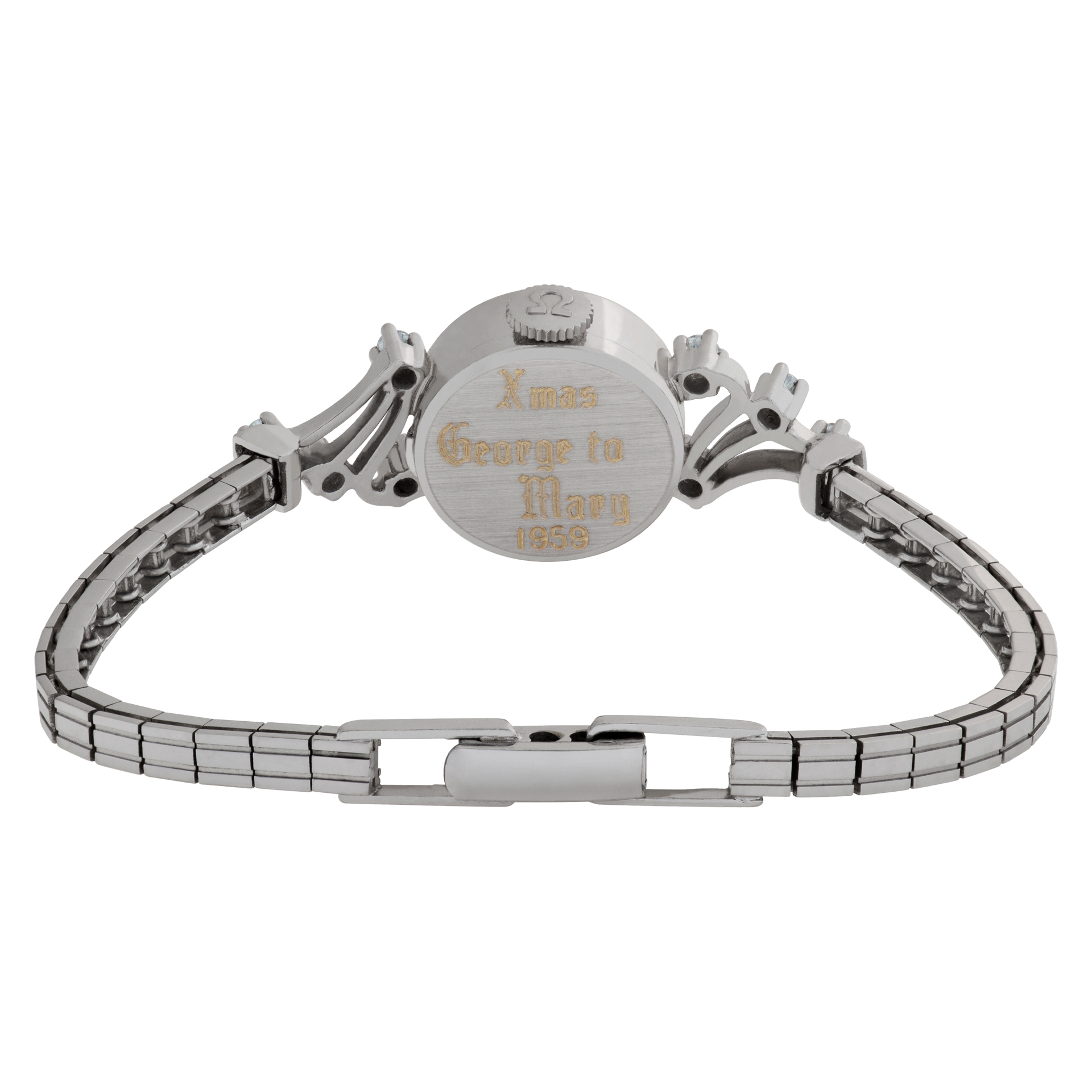 Omega A7575 Cocktail Manual Female 18k White Gold 5