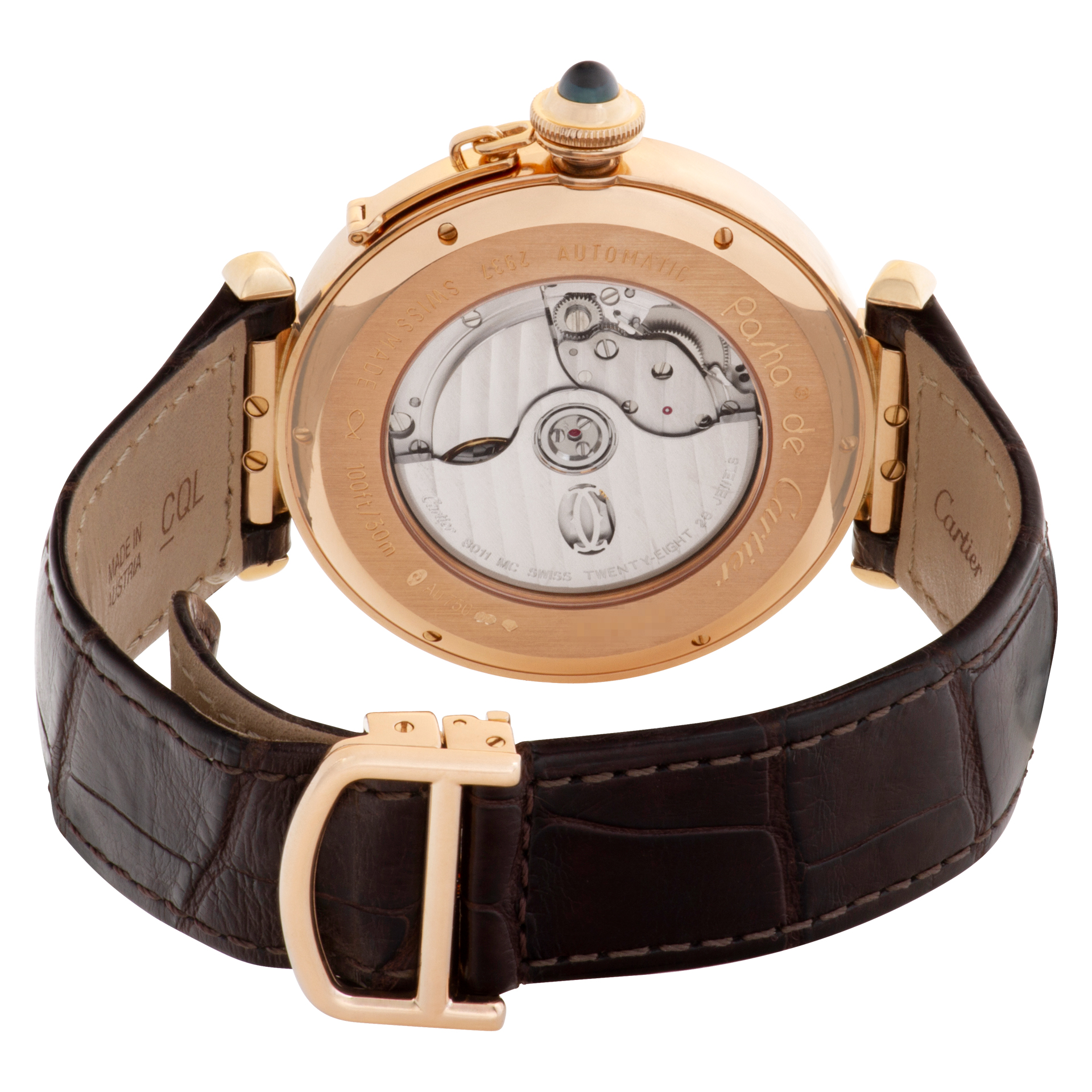 Cartier w3030001 Pasha Automatic Male 18k rose gold 5