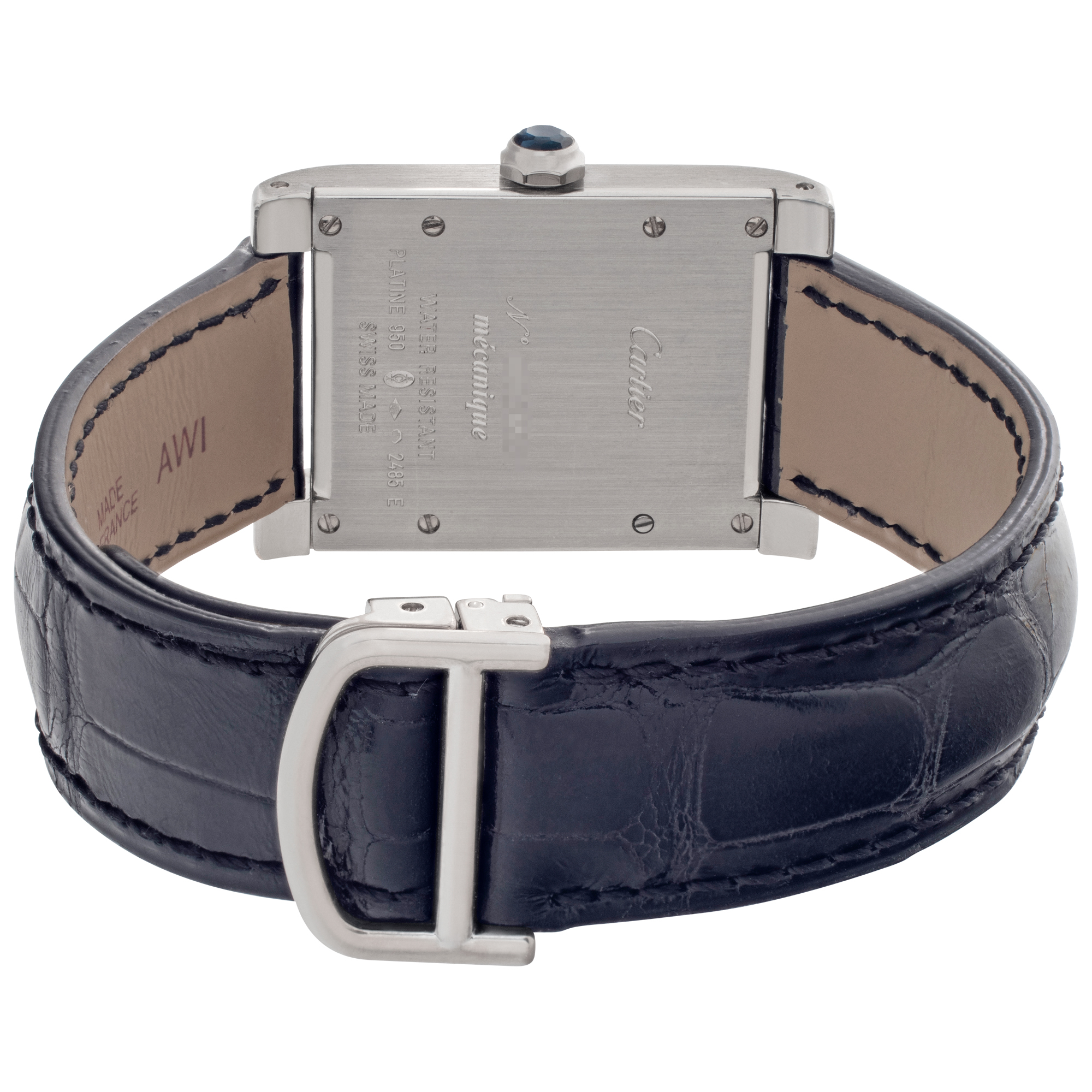 Cartier W1539951P Tank Manual Unisex Platinum 5