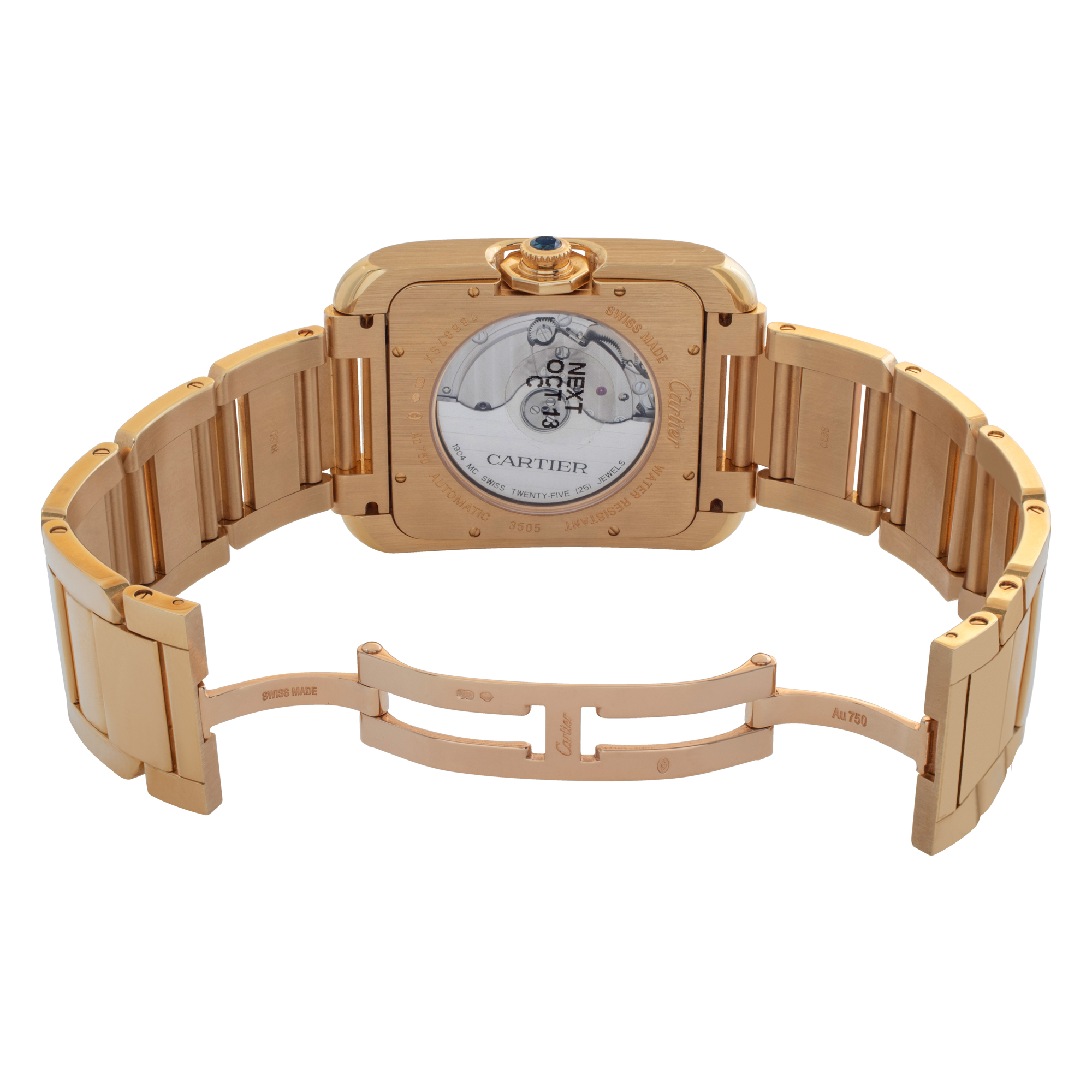 Cartier w5310018 Tank Anglaise XL Automatic Male 18k yellow gold 5