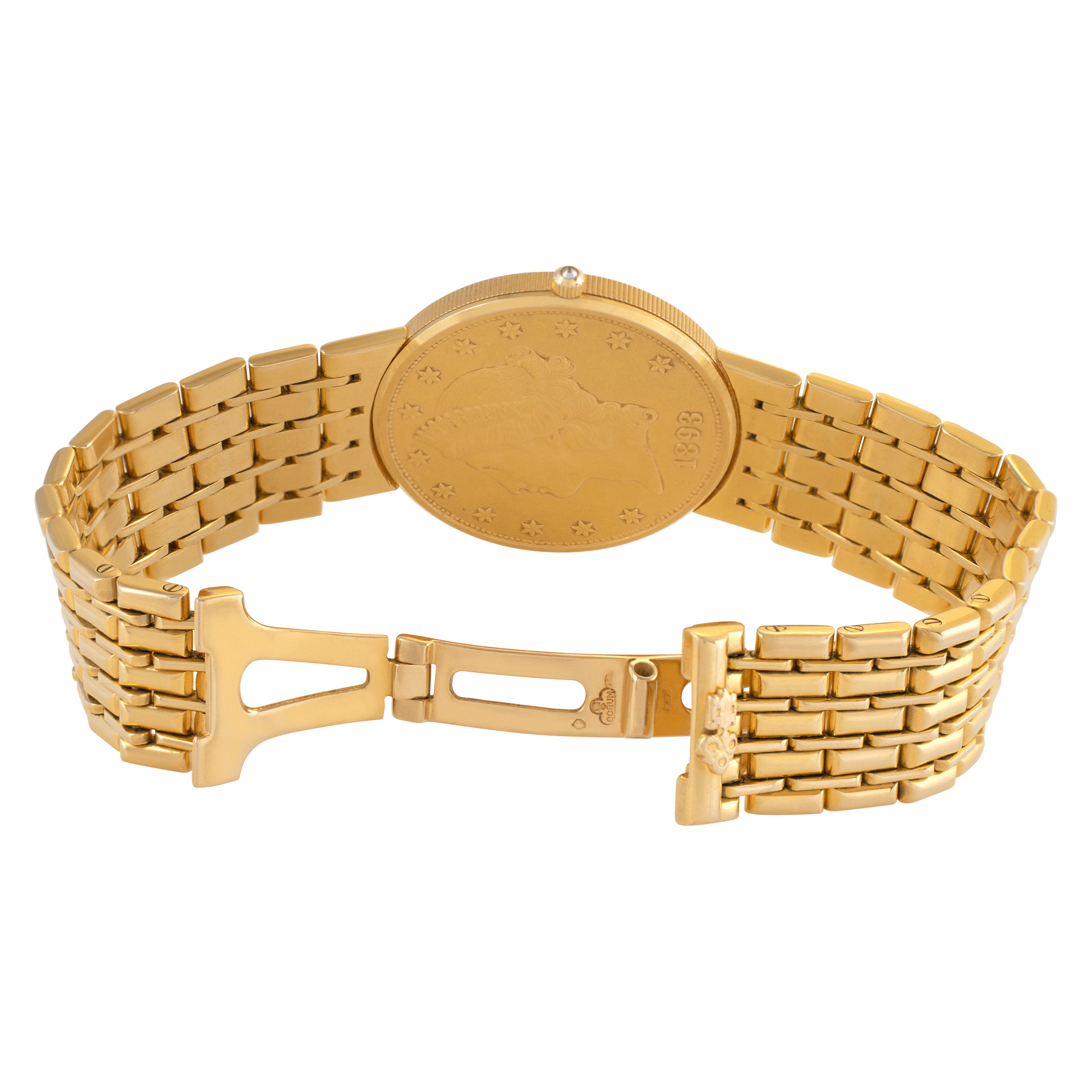 Corum Corum 2872 $20 gold piece Quartz Male 18k yellow gold 5
