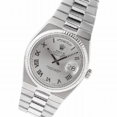 Rolex 19019 Oysterquartz Day Date Quartz Male 18k White Gold