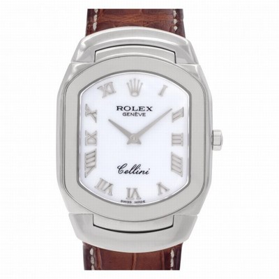 Rolex 6633 Cellini Quartz Male 18k White Gold