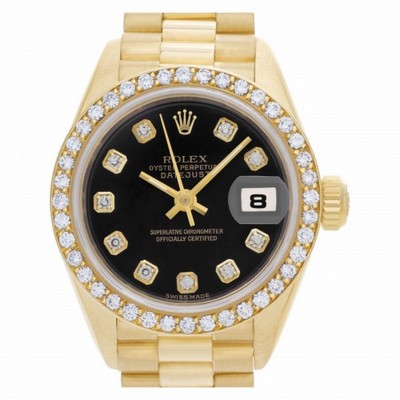 Rolex 69138 Datejust Automatic Female 18k Yellow Gold