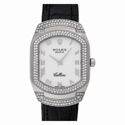Rolex 6693 Cellini Quartz Female 18k White Gold